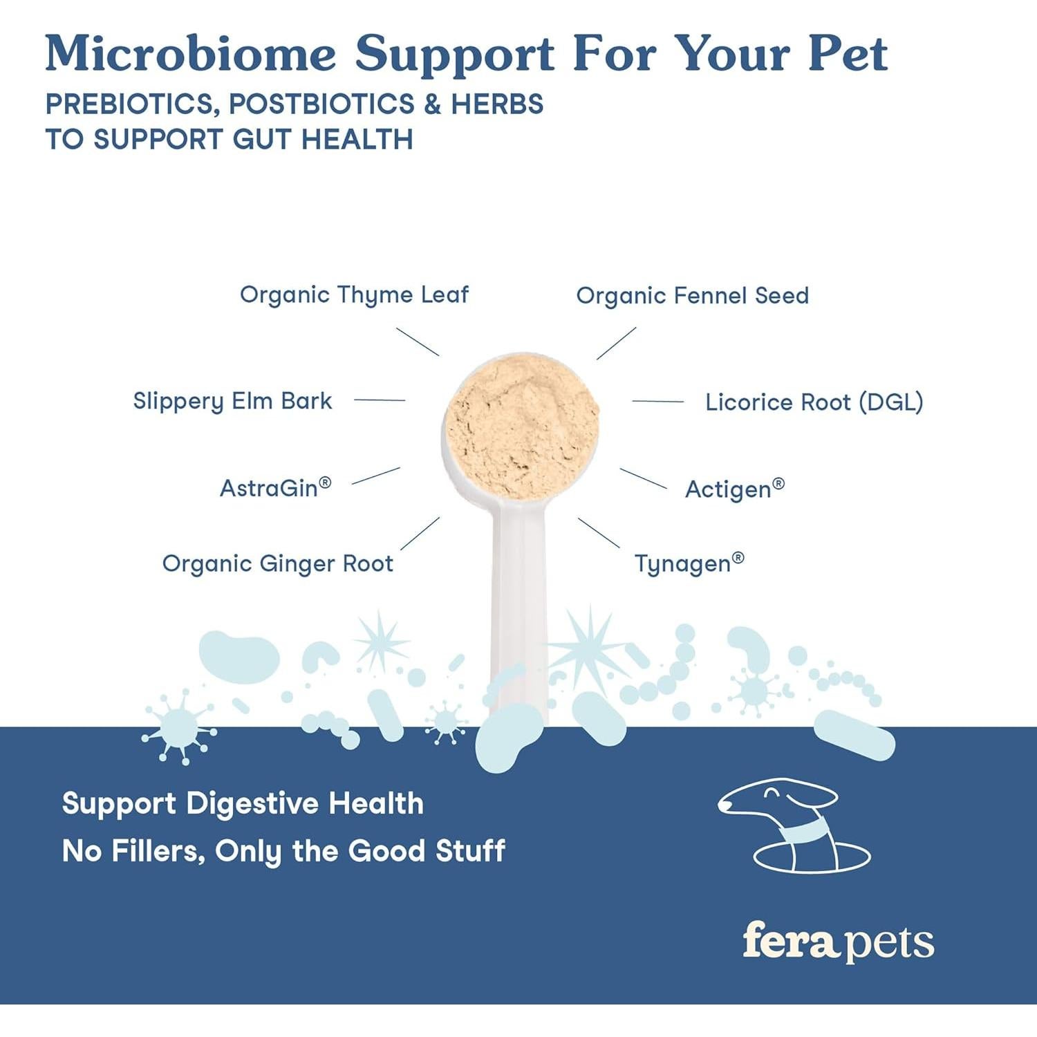 Suplemento Digestivo Fera Pets Postbioticos Plus 120 Cucharadas