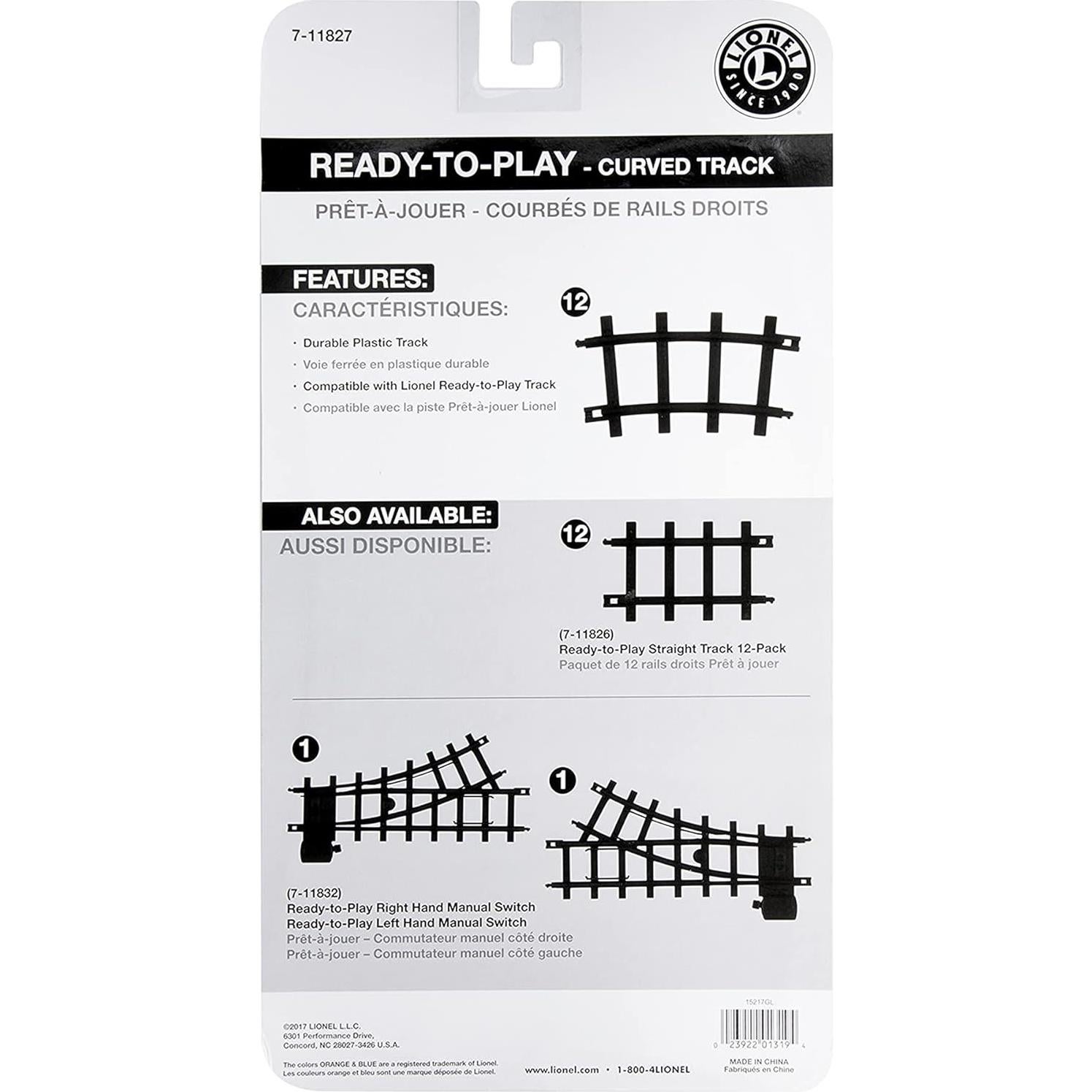 Pista Curva Lionel 12 Piezas Plástico Listo para Jugar