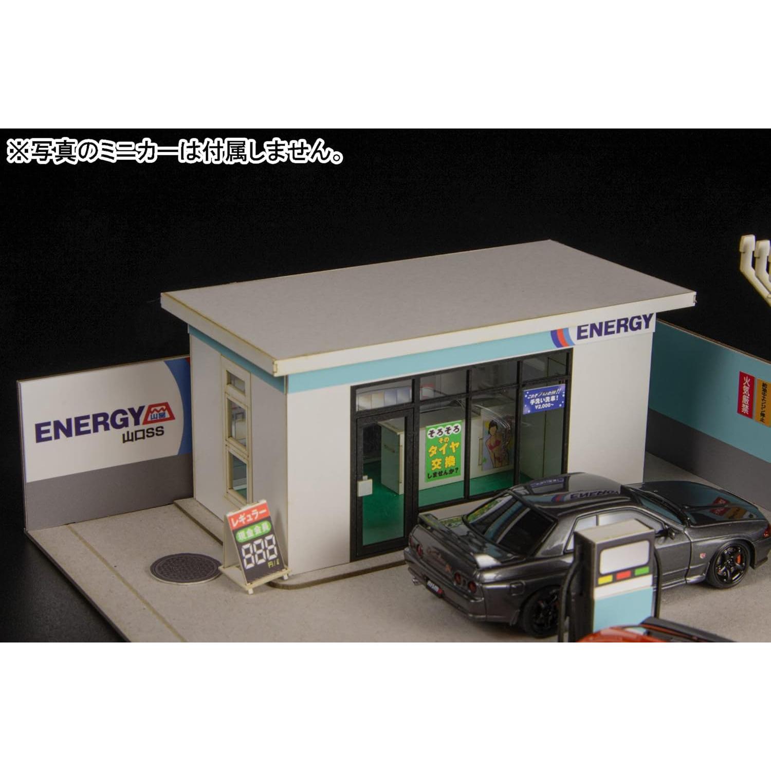Kit Papercraft Gasolinera Escala 1:64 Plum Detalles Realistas
