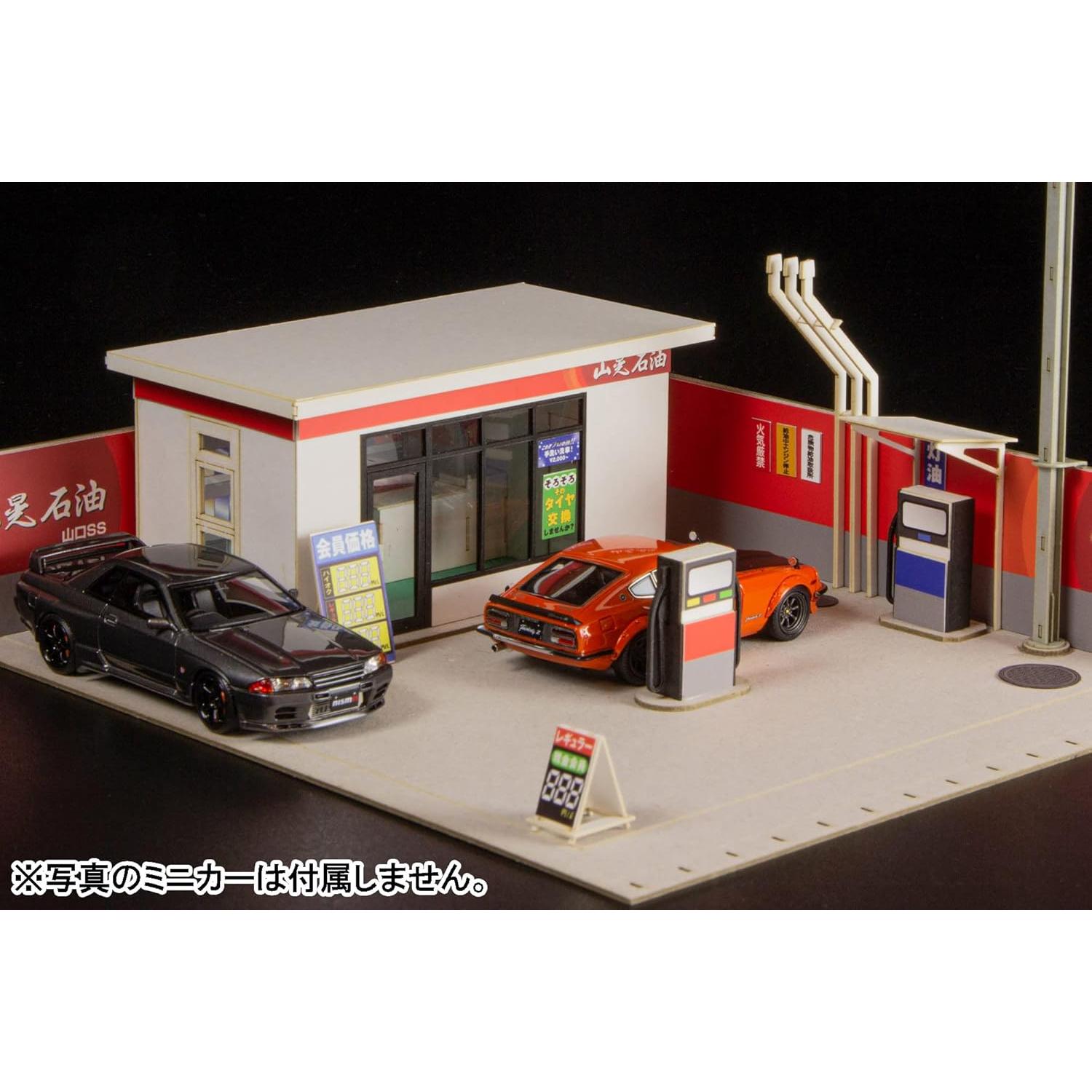 Kit Papercraft Gasolinera Escala 1:64 Plum Detalles Realistas