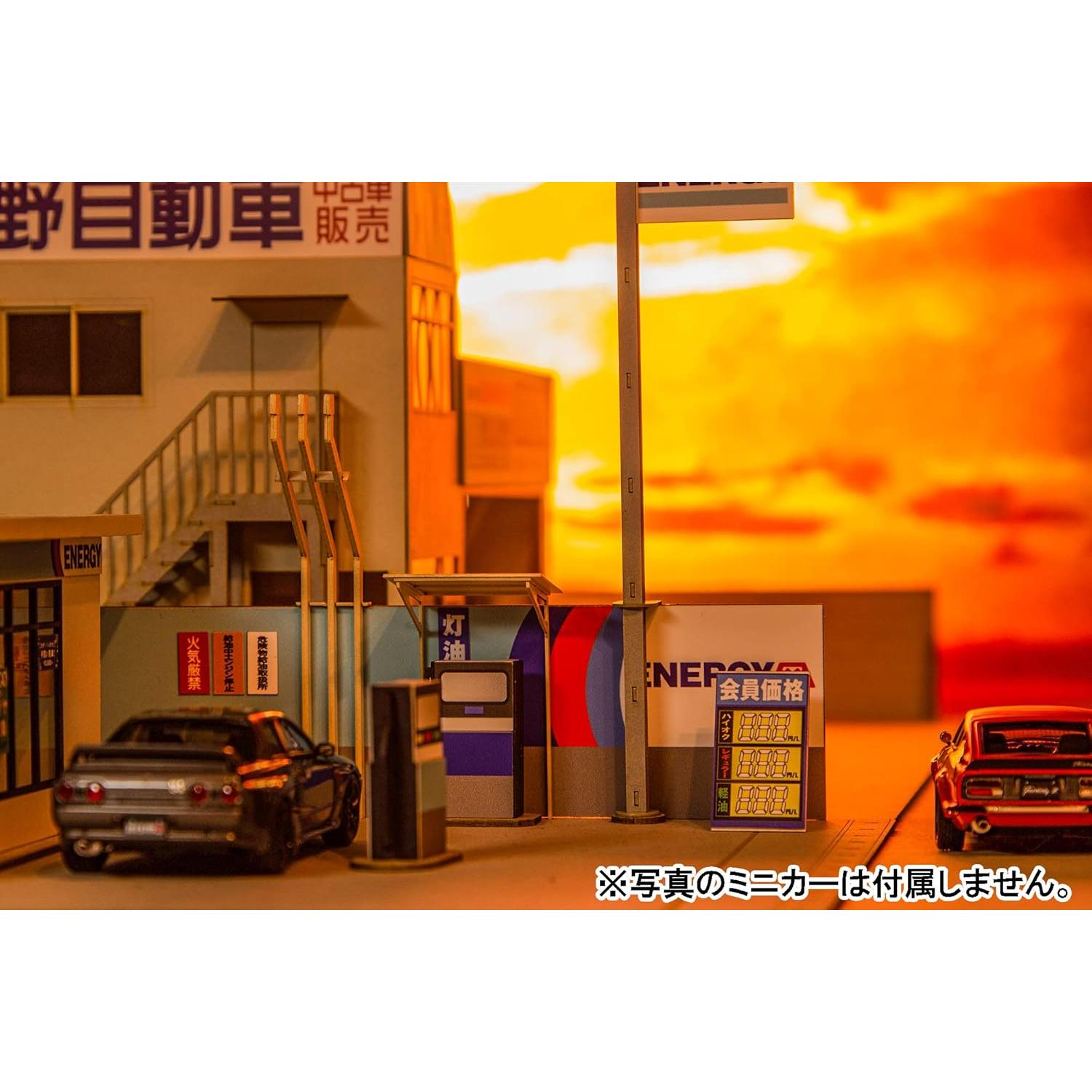 Kit Papercraft Gasolinera Escala 1:64 Plum Detalles Realistas