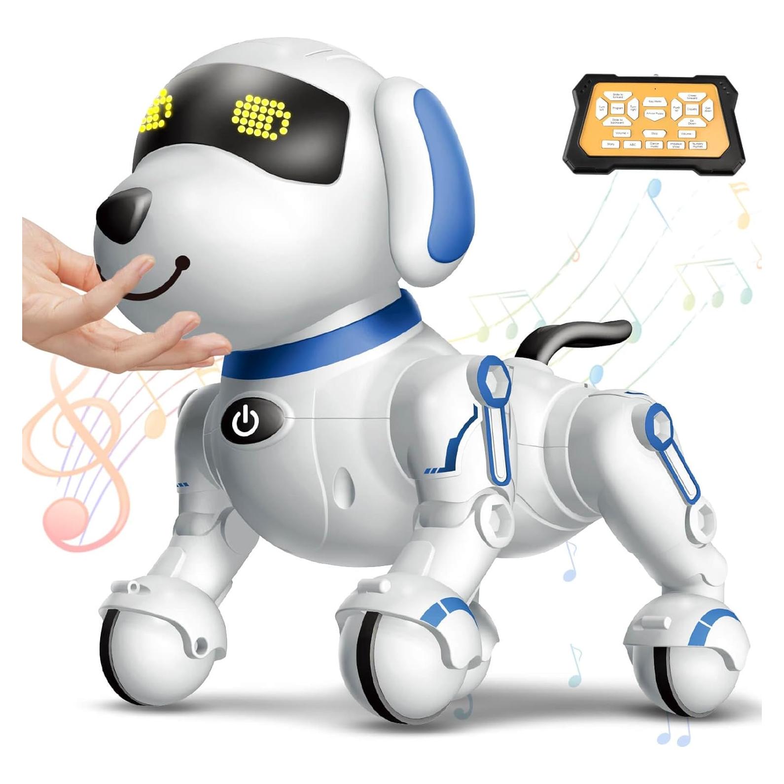 Dolanus Robot Dog for Kids 8-12, Remote Control Smart Robotic Pets That Acts Like a Real Dogs Touch Interactive Walking Talking Barking Toys for Girls Boys Toddler, Gifts for 4 5 6 7 8 12 Years Old