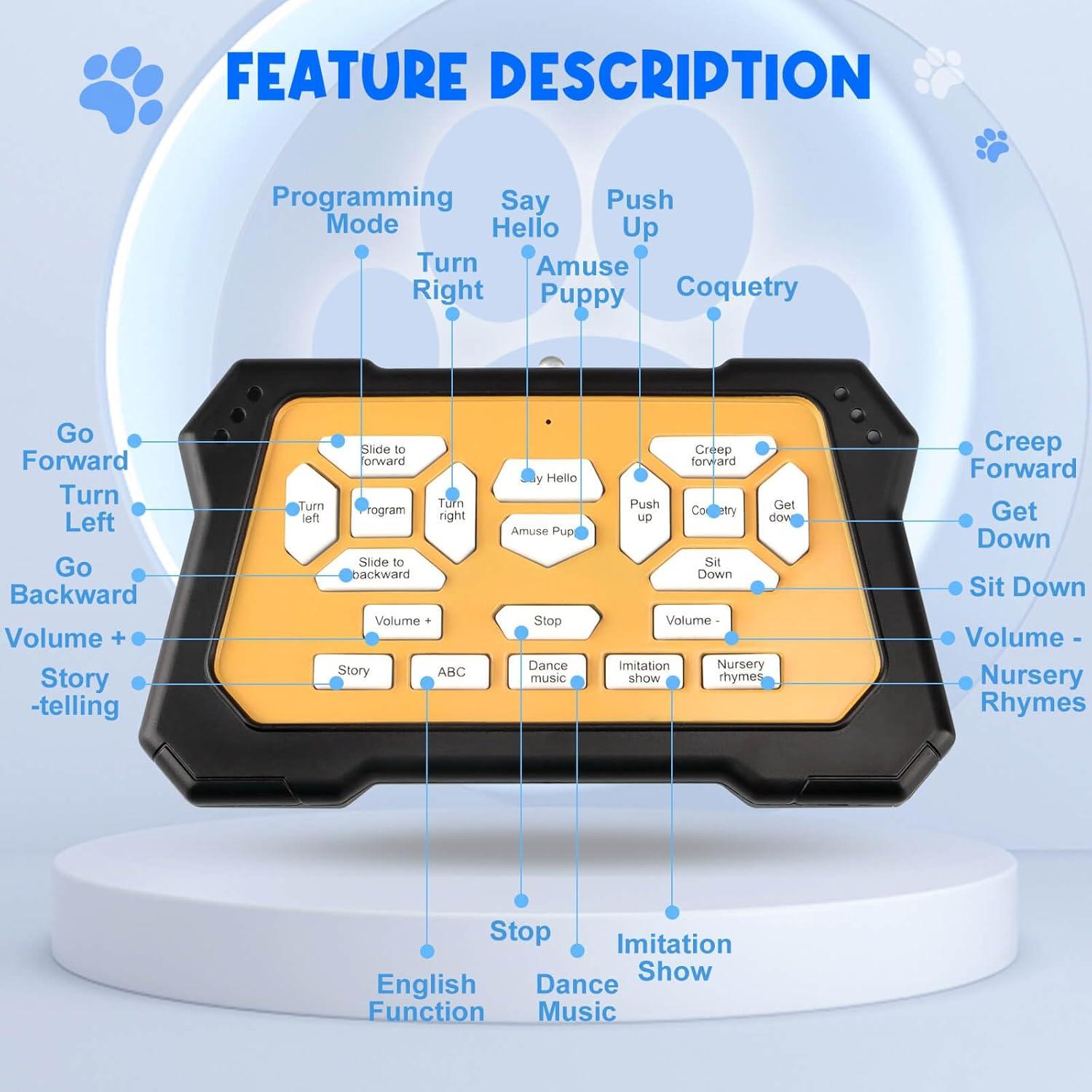 Dolanus Robot Dog for Kids 8-12, Remote Control Smart Robotic Pets That Acts Like a Real Dogs Touch Interactive Walking Talking Barking Toys for Girls Boys Toddler, Gifts for 4 5 6 7 8 12 Years Old