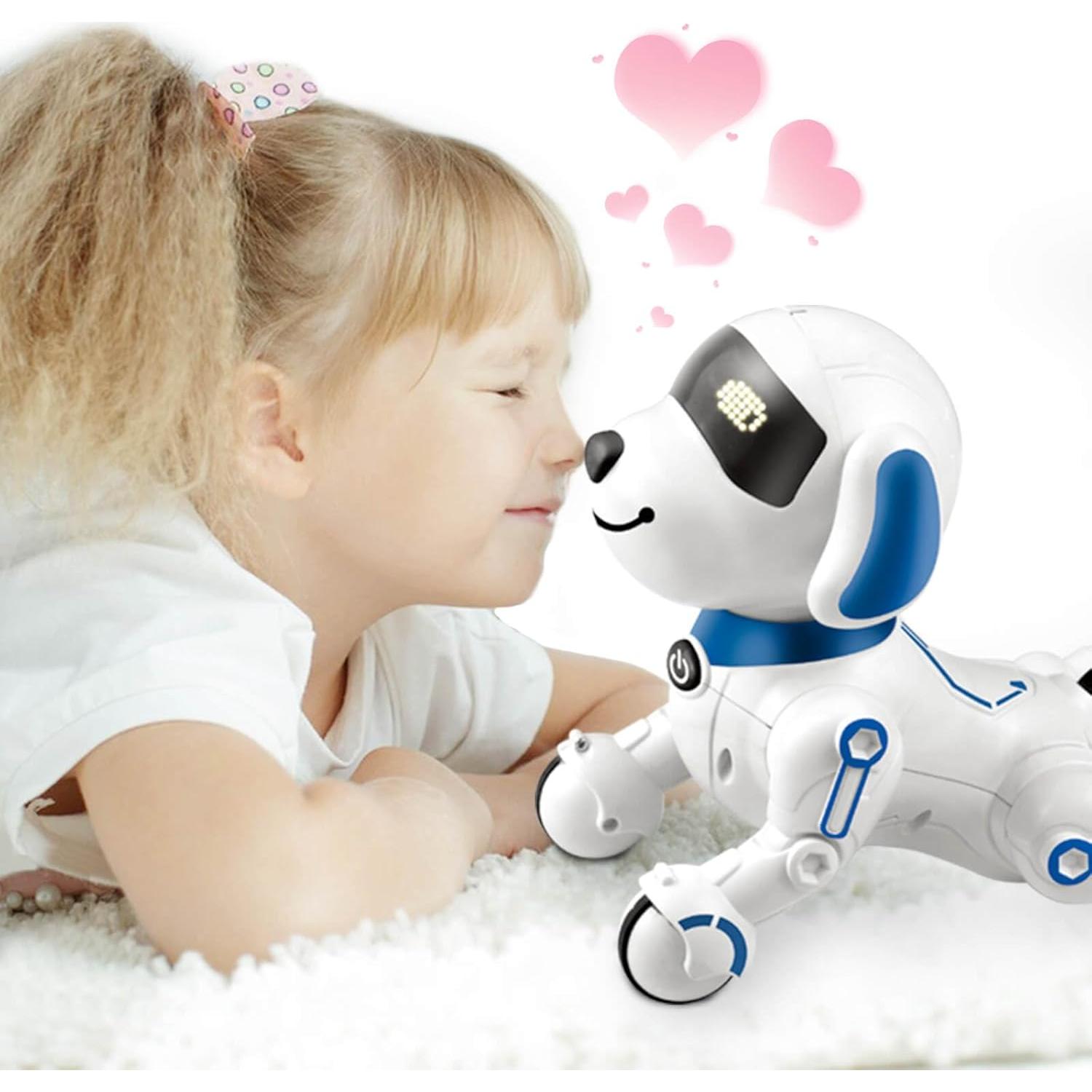 Dolanus Robot Dog for Kids 8-12, Remote Control Smart Robotic Pets That Acts Like a Real Dogs Touch Interactive Walking Talking Barking Toys for Girls Boys Toddler, Gifts for 4 5 6 7 8 12 Years Old