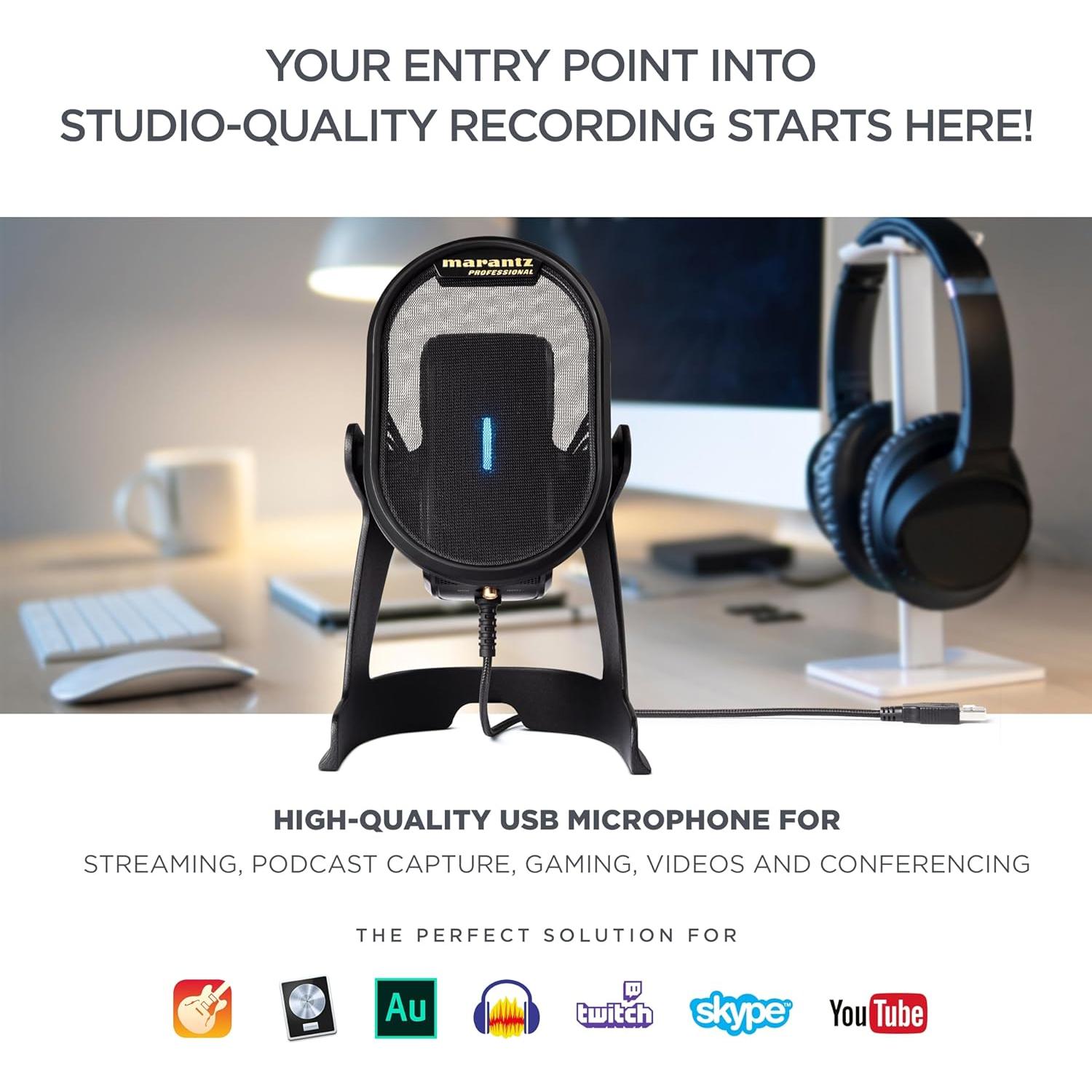 Micrófono USB Marantz Professional ÁRBITRO para Grabación y Streaming