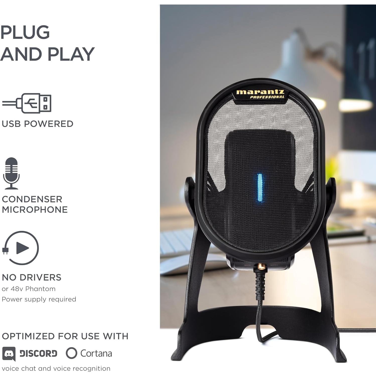 Micrófono USB Marantz Professional ÁRBITRO para Grabación y Streaming