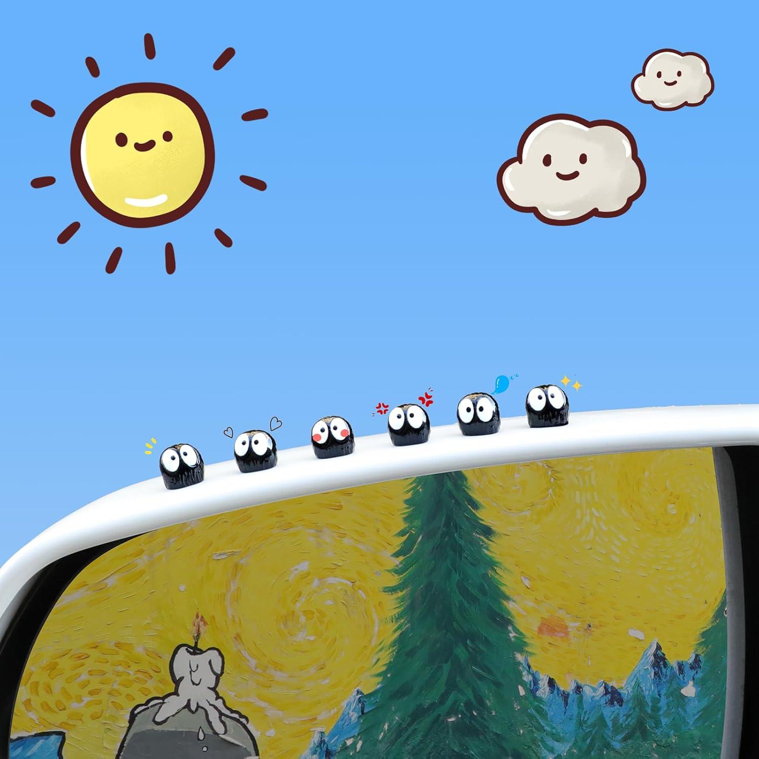 35 Pcs Espíritus de Hollín Negros RAPUDA para Decoración Automotriz