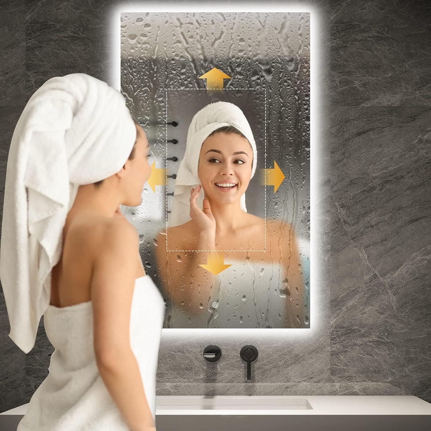 Espejo de Baño Inteligente BYECOLD 100x80cm Bluetooth LED