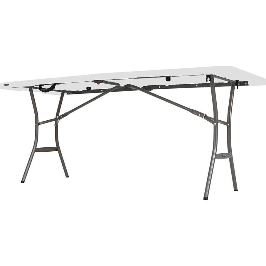 Lifetime 25011 Fold in Half Commercial Table, 6 Feet, White Granite
