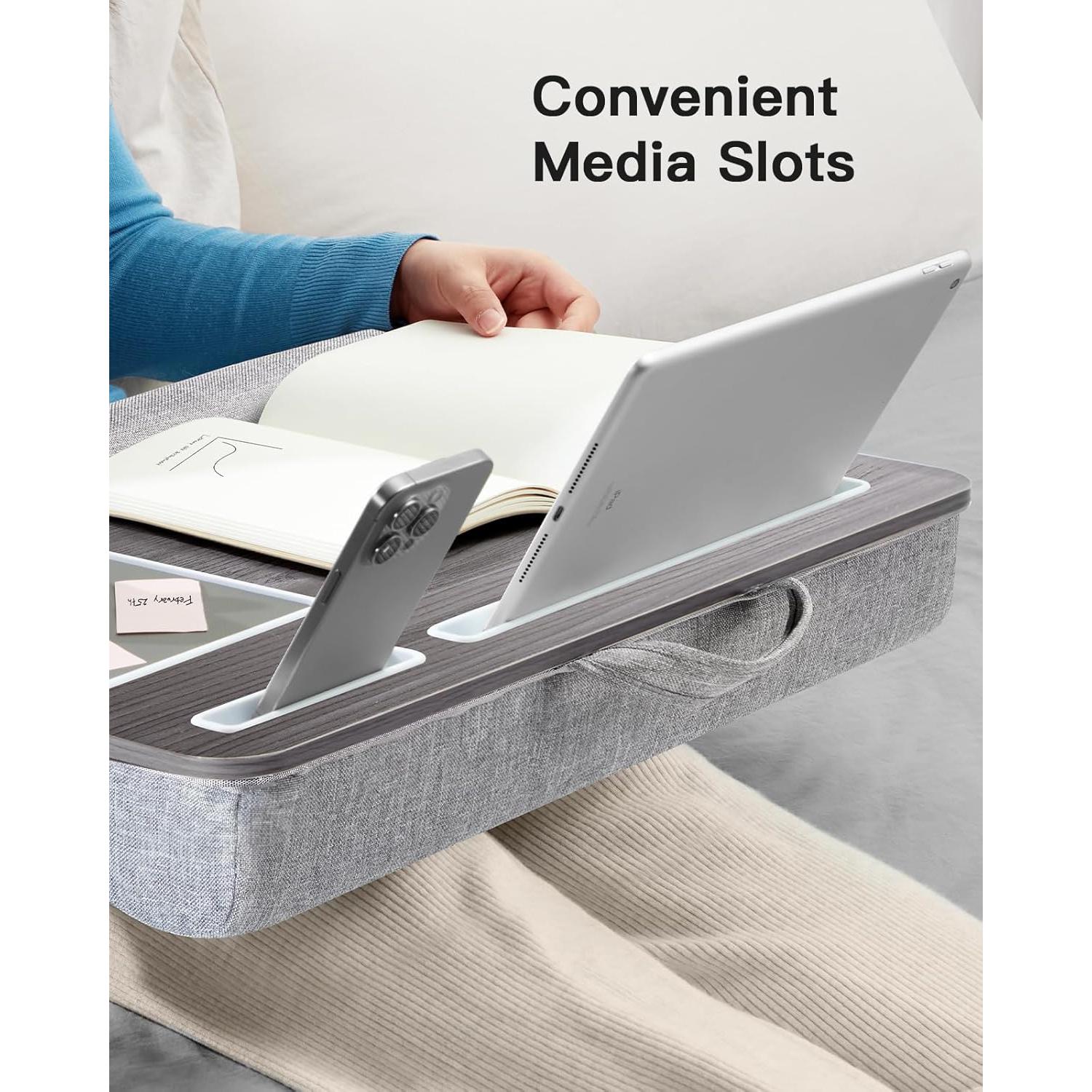 Escritorio de Regazo HUANUO para Laptop 17" Madera Negra