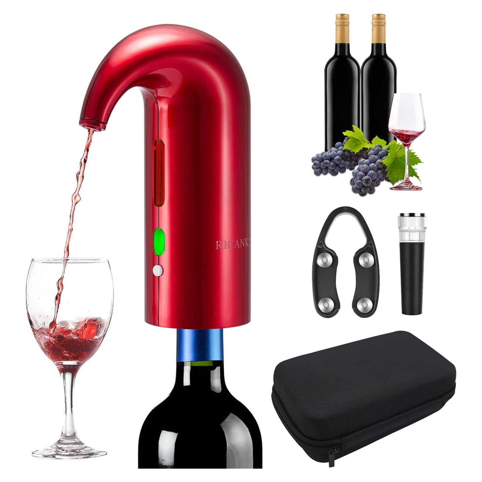 Aerador de Vino Eléctrico RICANK - Portátil y Recargable