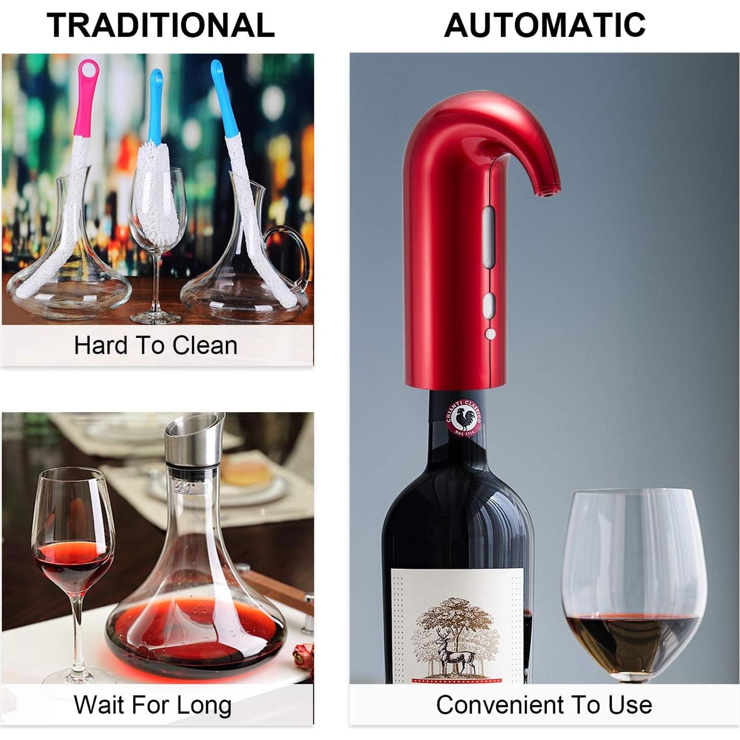 Aerador de Vino Eléctrico RICANK - Portátil y Recargable