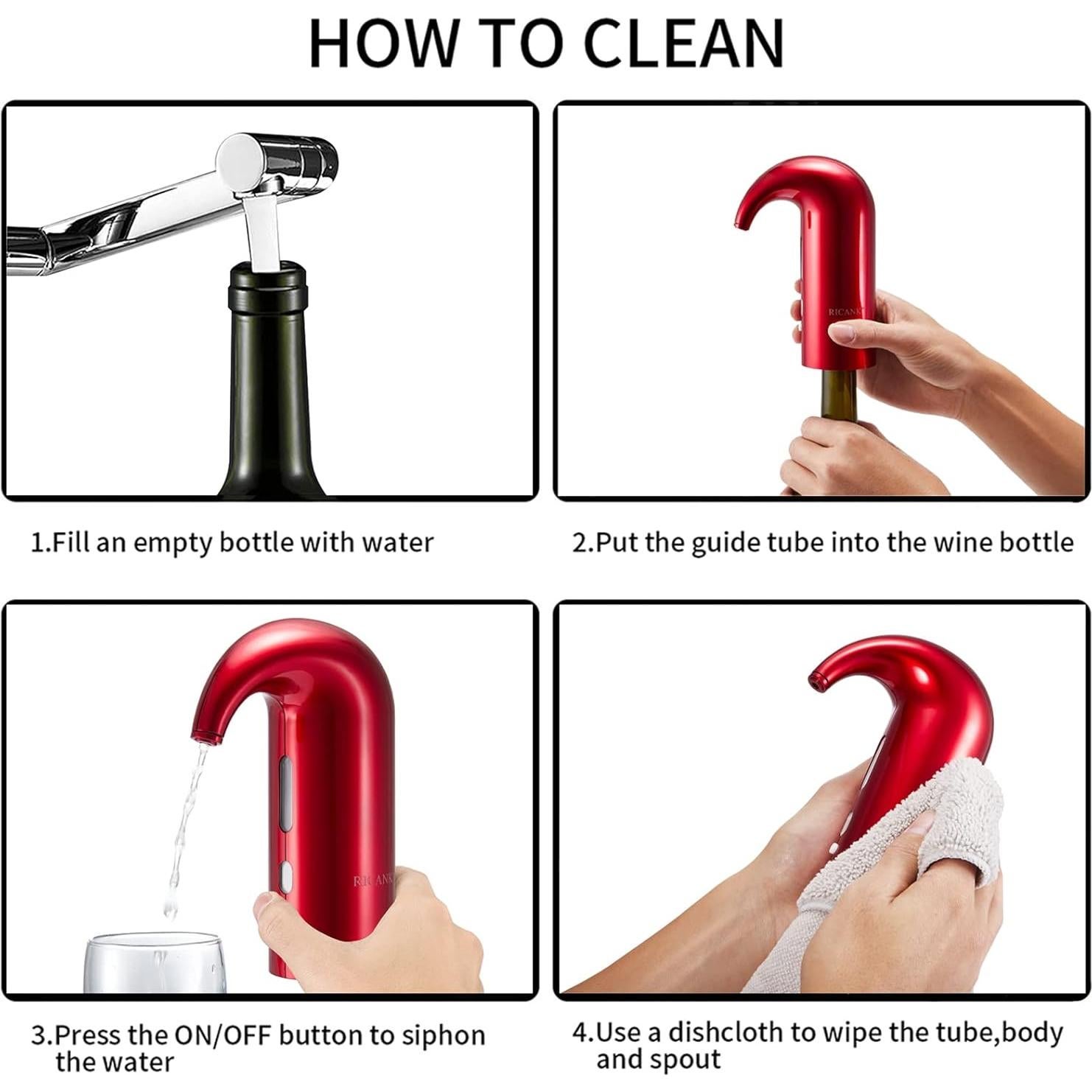 Aerador de Vino Eléctrico RICANK - Portátil y Recargable