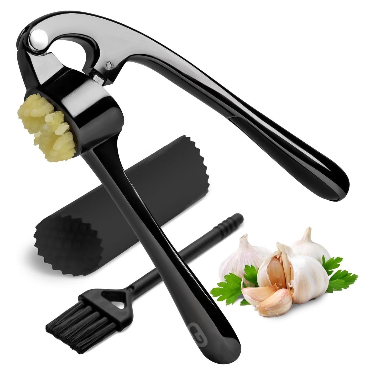 Prensa Ajo Global Digitronix GD - Acero Inoxidable Negro, Apta Lavavajillas