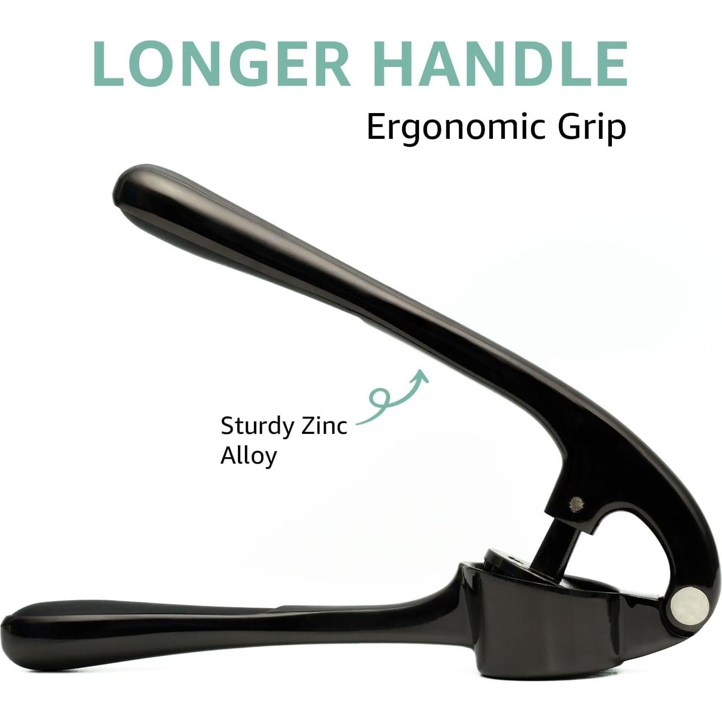 Prensa Ajo Global Digitronix GD - Acero Inoxidable Negro, Apta Lavavajillas