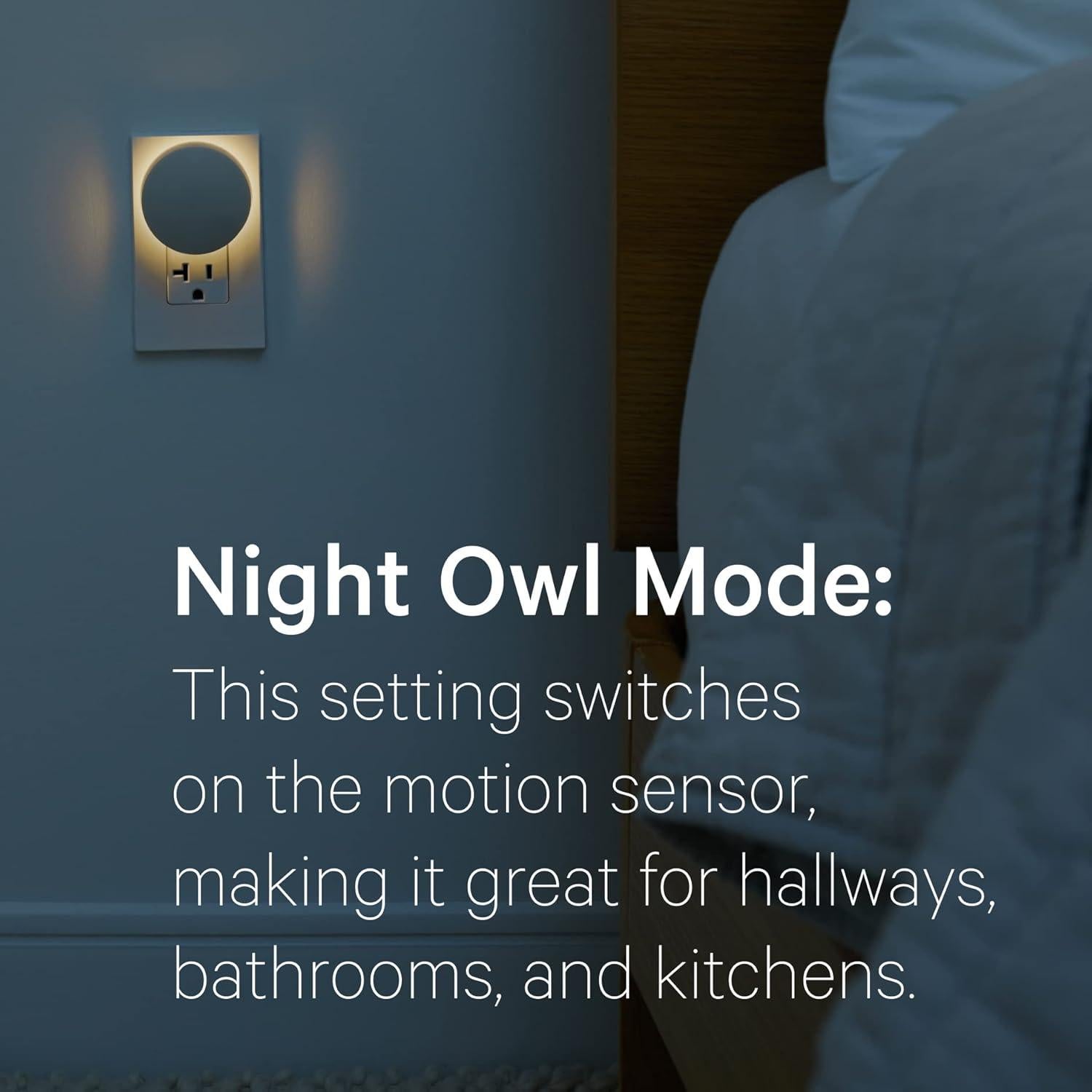 Luz Nocturna Glow Casper - Sensor de Movimiento, 12 Lúmenes