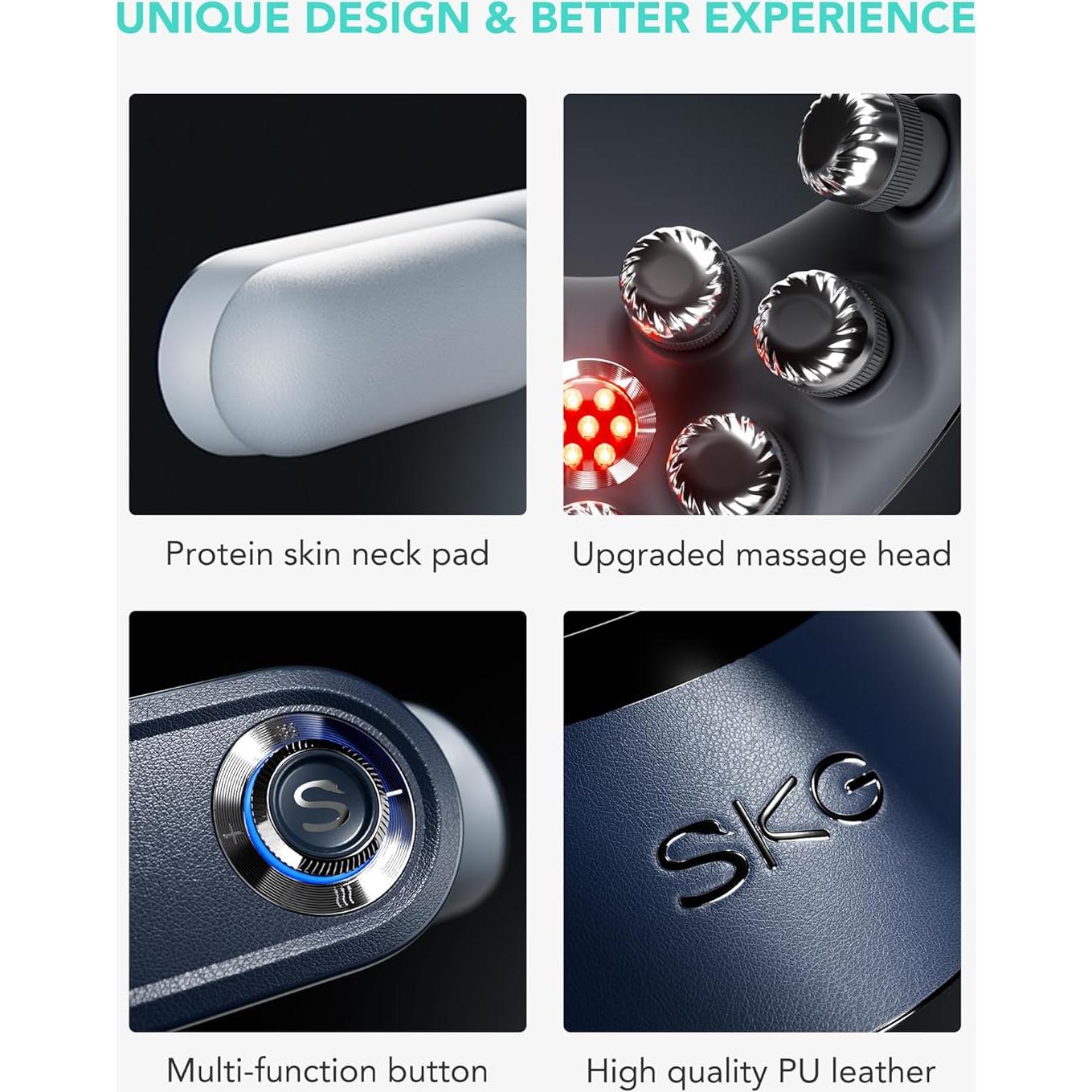 Masajeador de Cuello Inalámbrico SKG G7 PRO-FOLD 9D Plegable