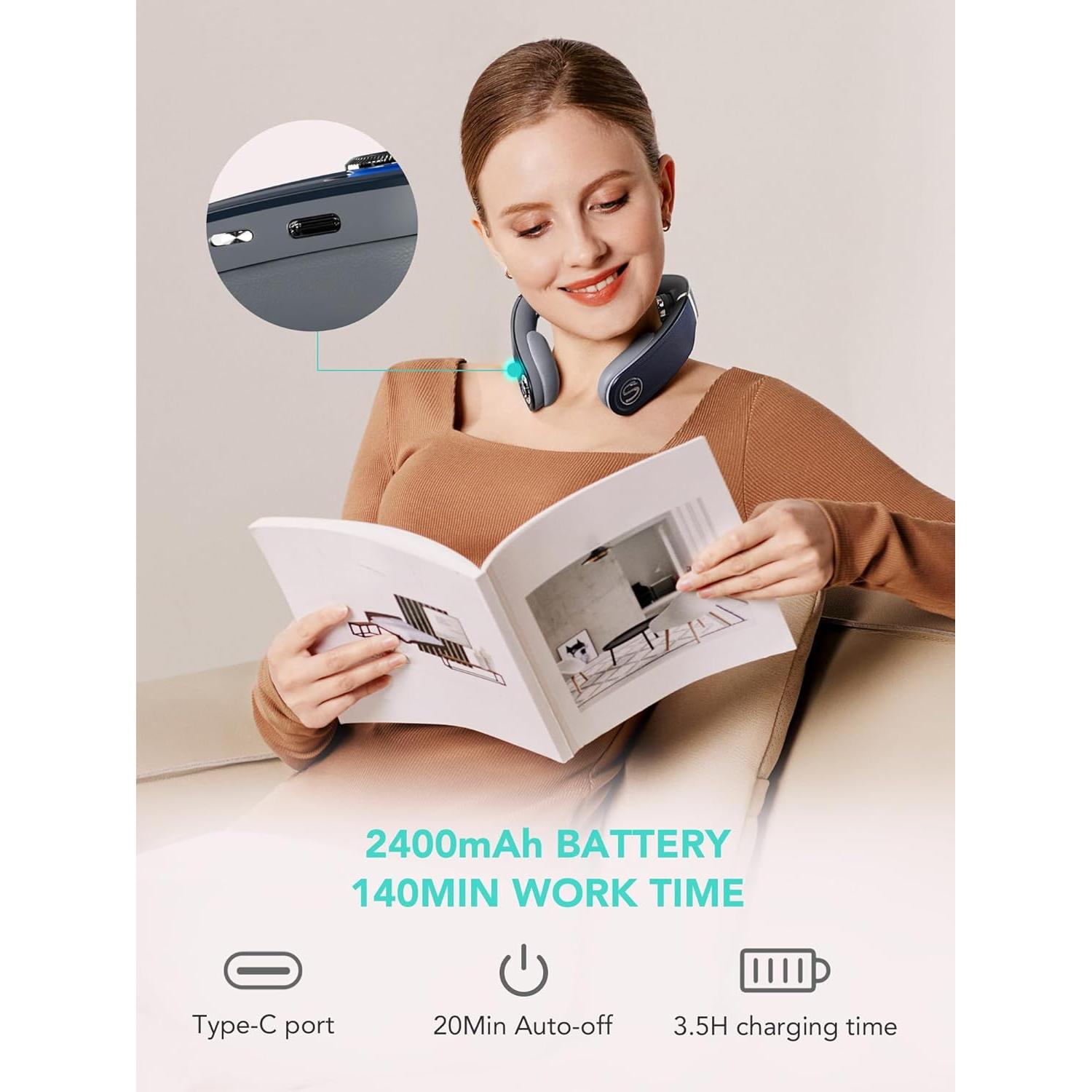 Masajeador de Cuello Inalámbrico SKG G7 PRO-FOLD 9D Plegable