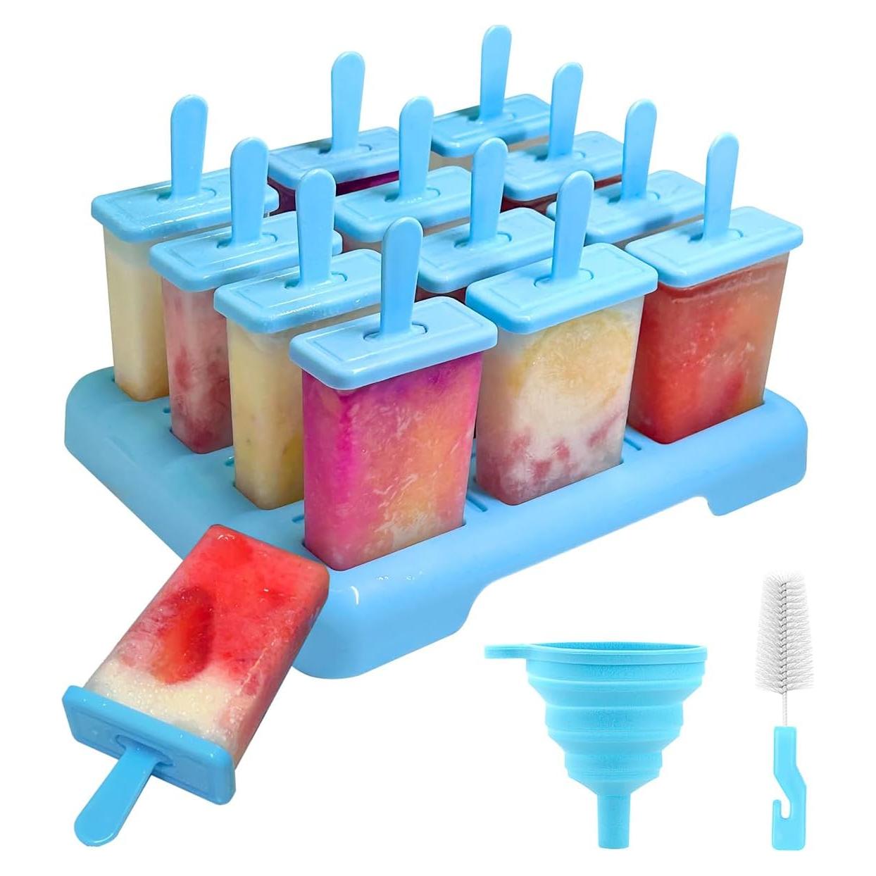 Moldes de Paletas de 12 Cavidades Alinana Sin BPA con Accesorios