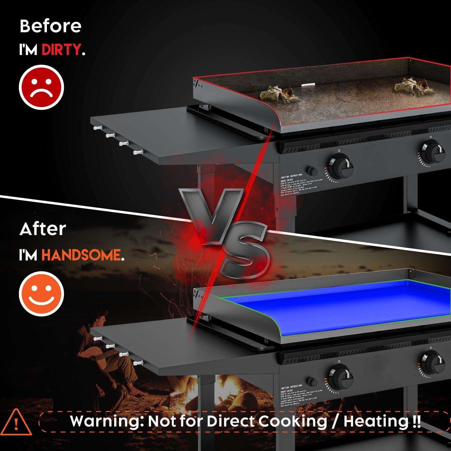 Alfombrilla de silicona Alawooder 28" para plancha Blackstone