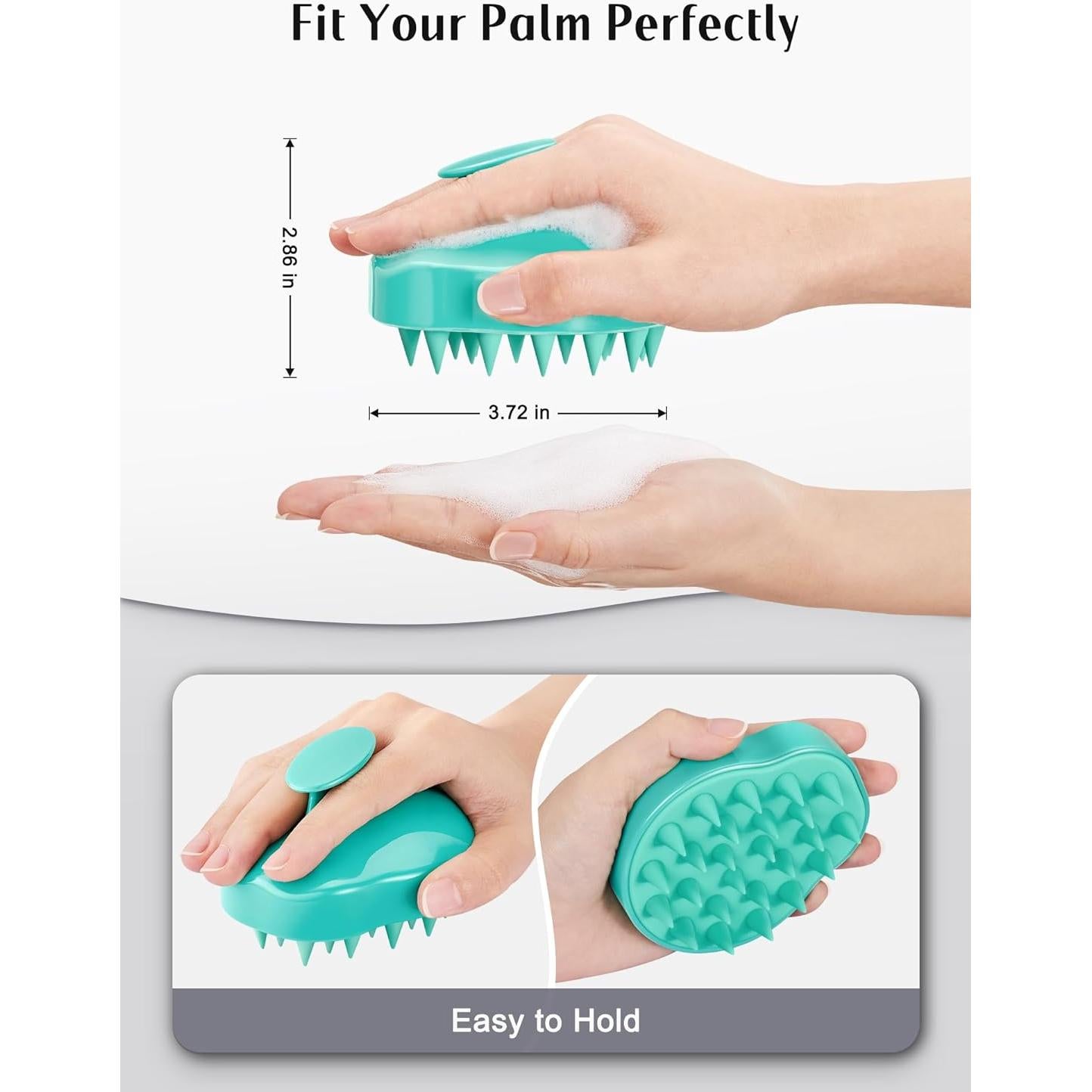 Masajeador de Cuero Cabelludo HEETA 2 Pack Verde y Negro