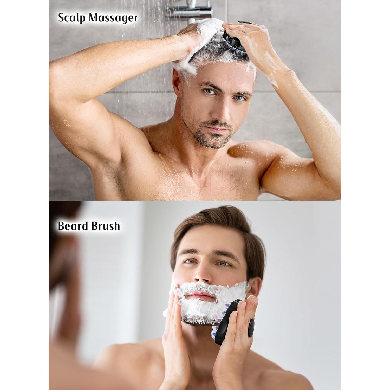 Masajeador de Cuero Cabelludo HEETA 2 Pack Verde y Negro