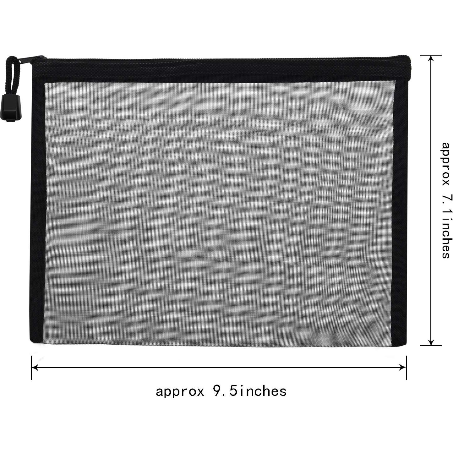 Outus 15 Bolsas de Malla con Cremallera Organizador Negro 24.1x18 cm