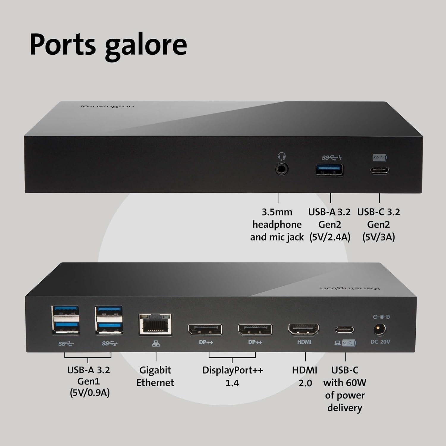 Estación de Acoplamiento USB-C Kensington SD4800P 135W