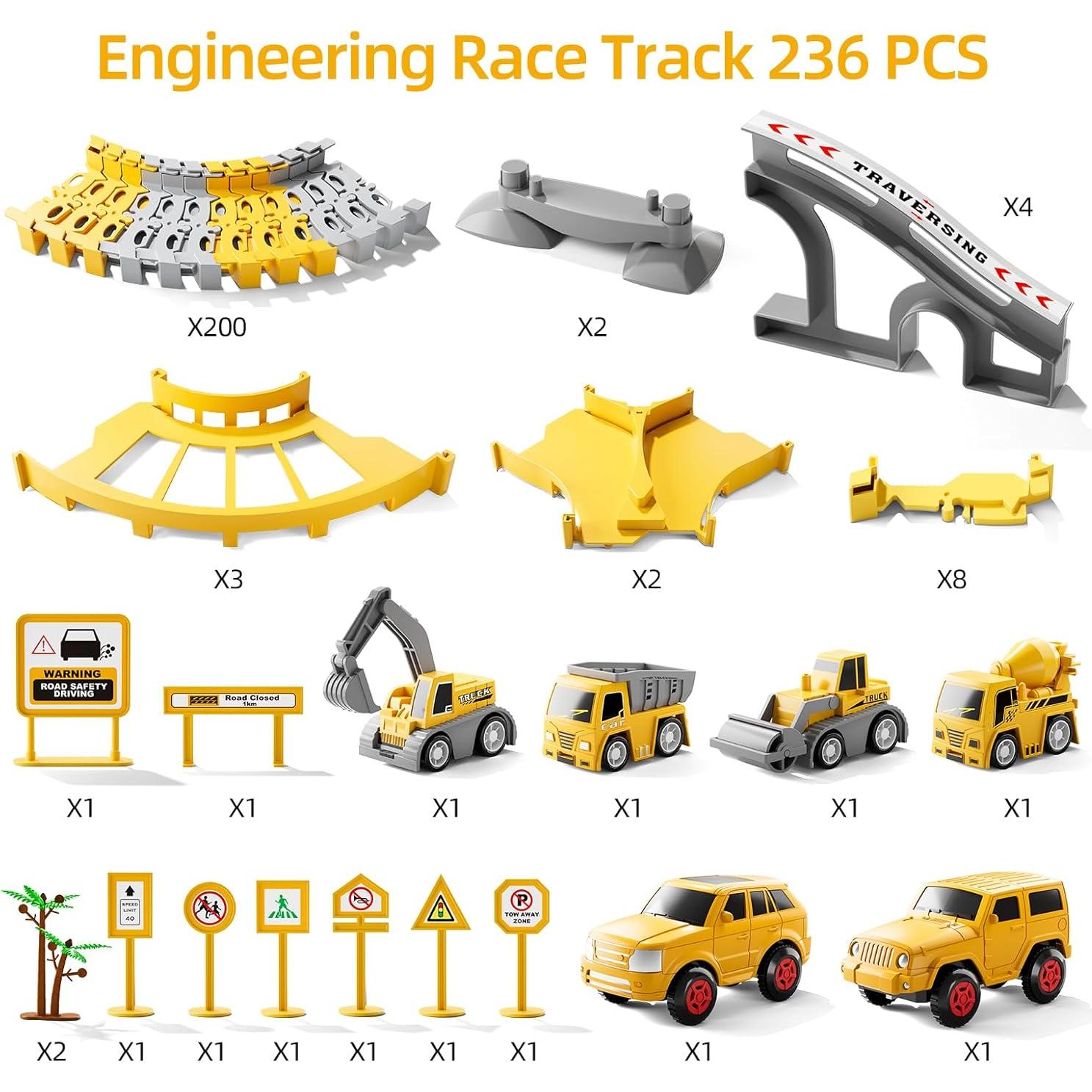 Juguetes de Pistas de Carreras iHaHa 236 PCS para Niños