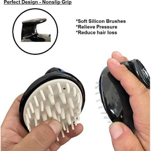 Cepillo Masajeador G.B.S para Cuero Cabelludo - Negro