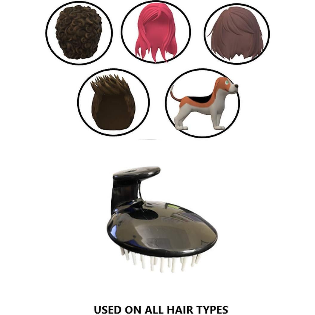 Cepillo Masajeador G.B.S para Cuero Cabelludo - Negro