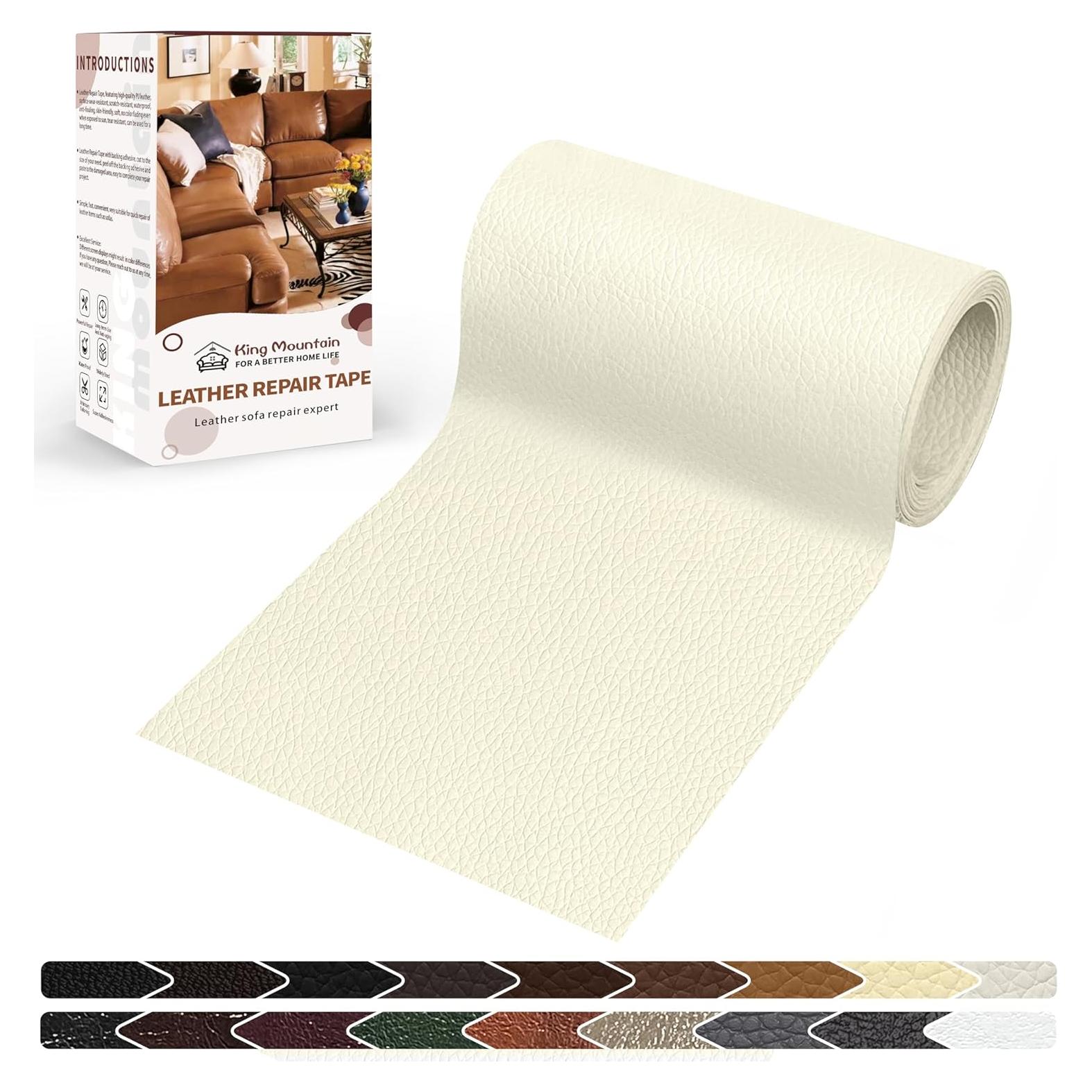 Cinta de Reparación de Cuero KING MOUNTAIN 10.16x160 cm Beige