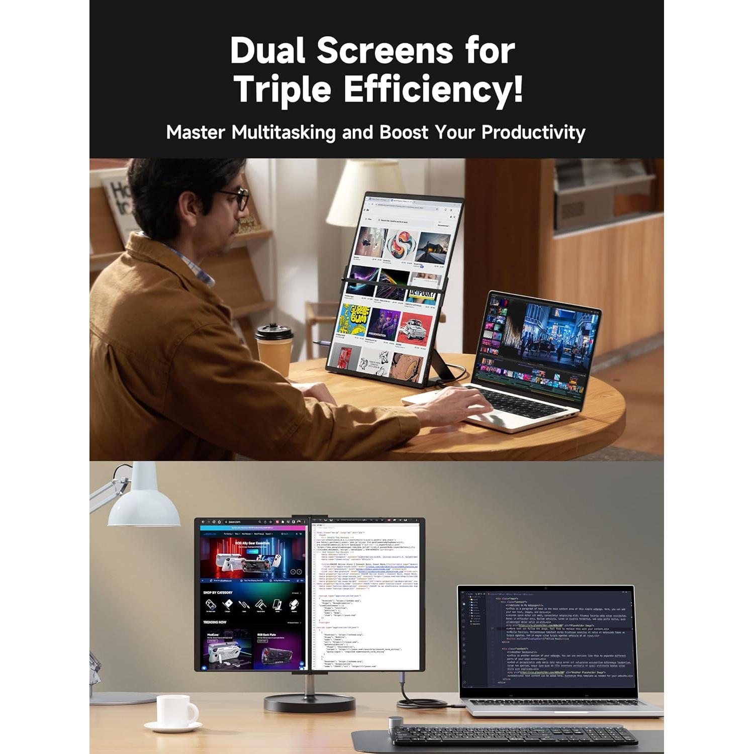 Monitor Portátil JSAUX FlipGo Lite 15.6" FHD 1080P