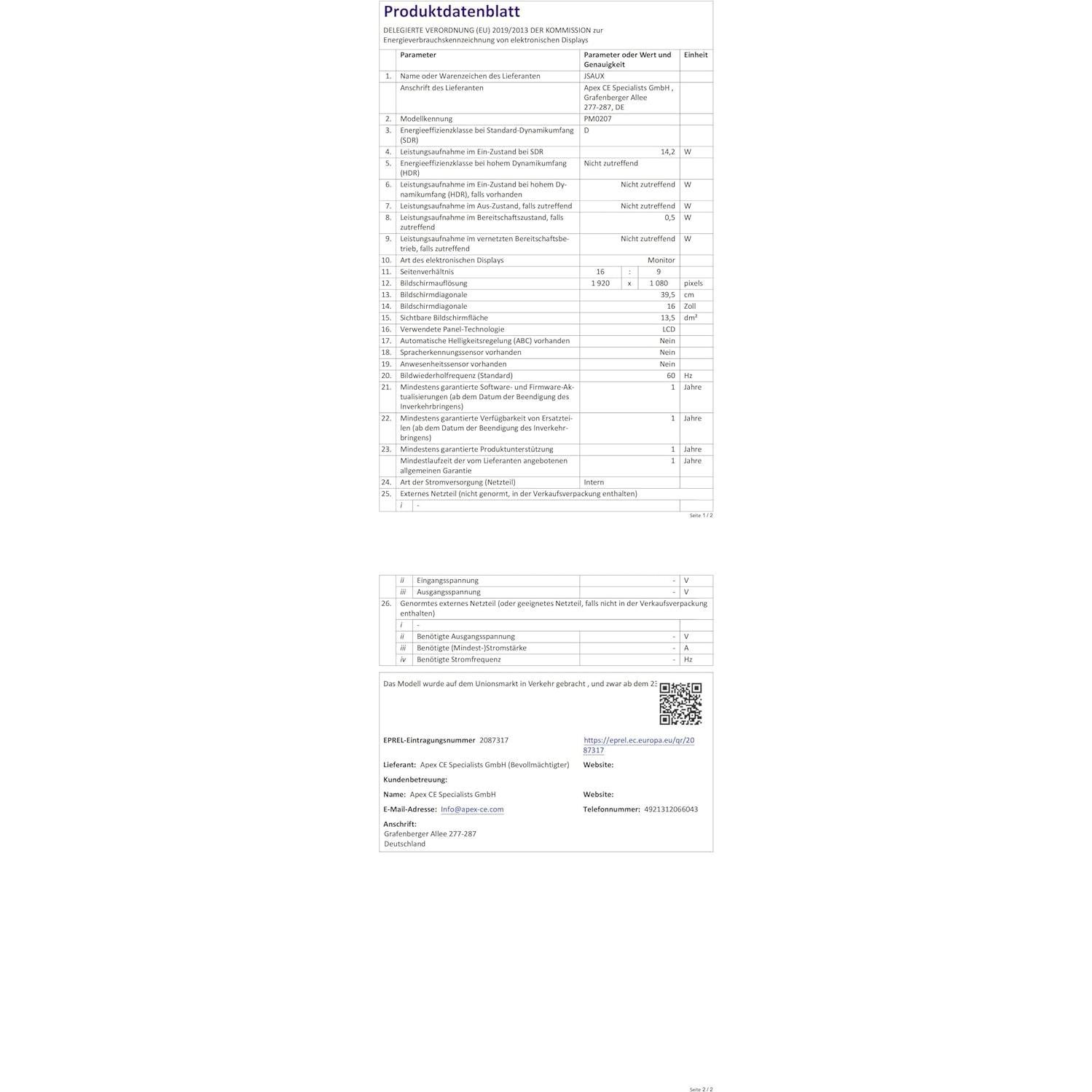 Monitor Portátil JSAUX FlipGo Lite 15.6" FHD 1080P