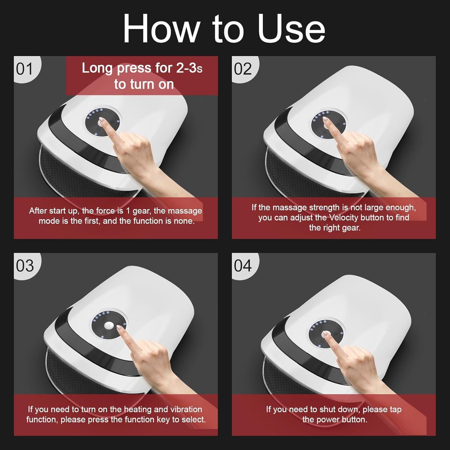 Masajeador de Manos Eléctrico Xllent con Calor y Compresión