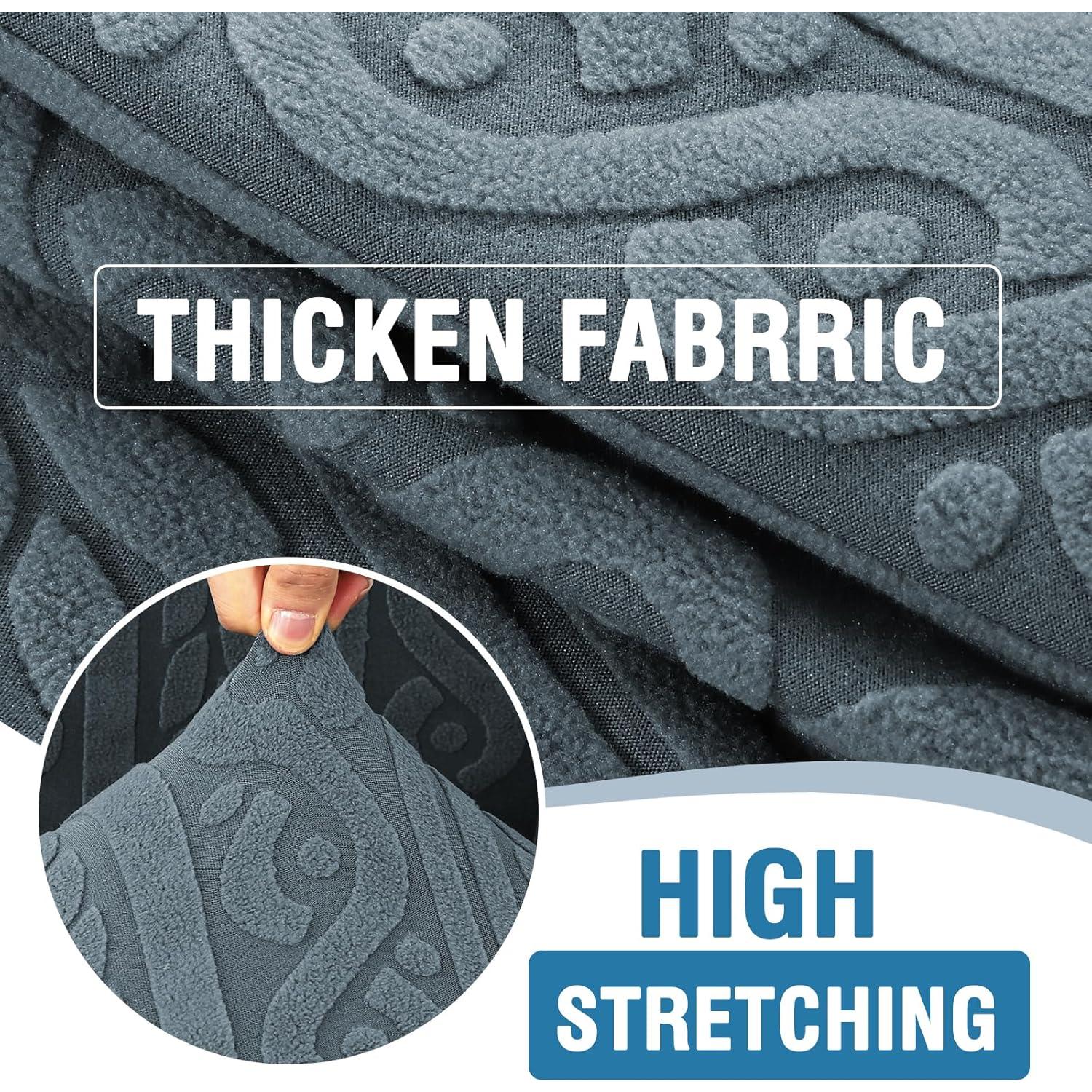 Fundas de Silla H.VERSAILTEX Estirables Jacquard Azul Piedra