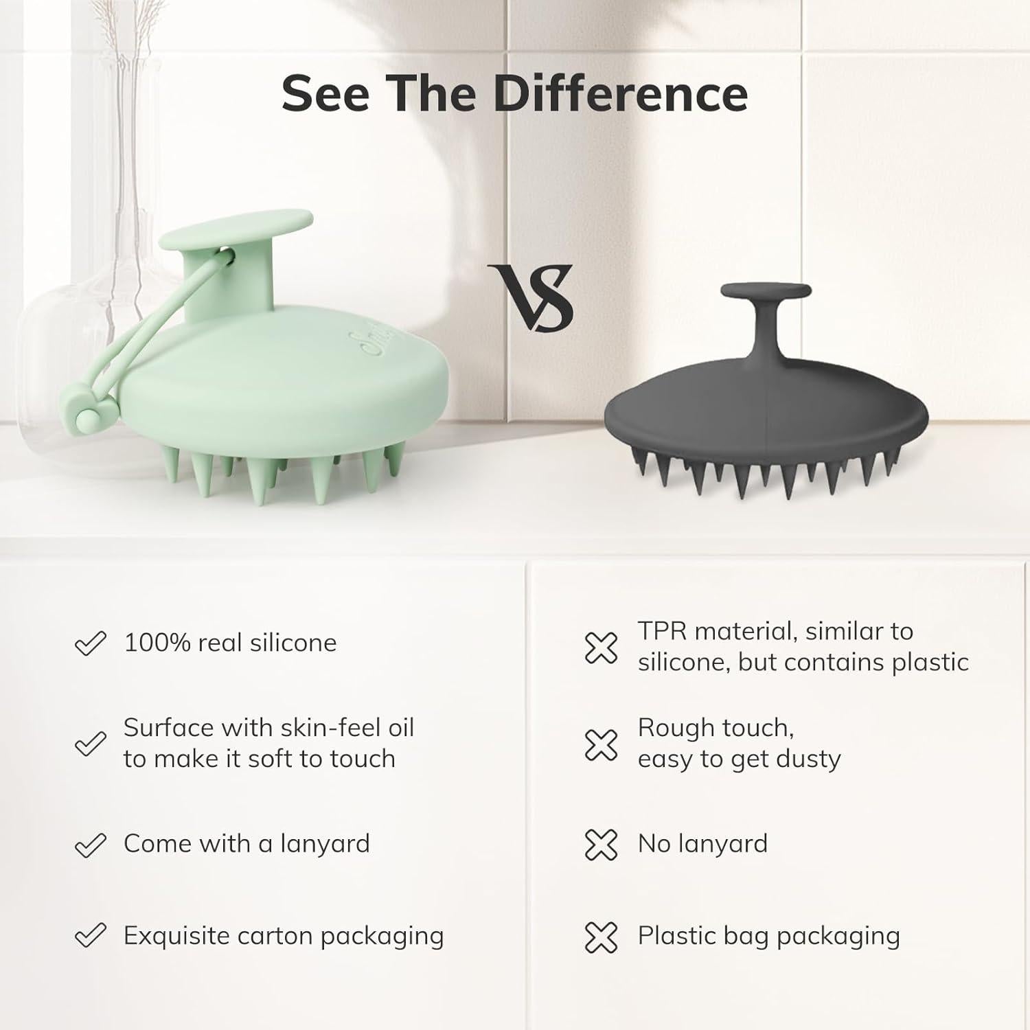 Cepillo de Masaje Sndyi para Cuero Cabelludo Verde Menta