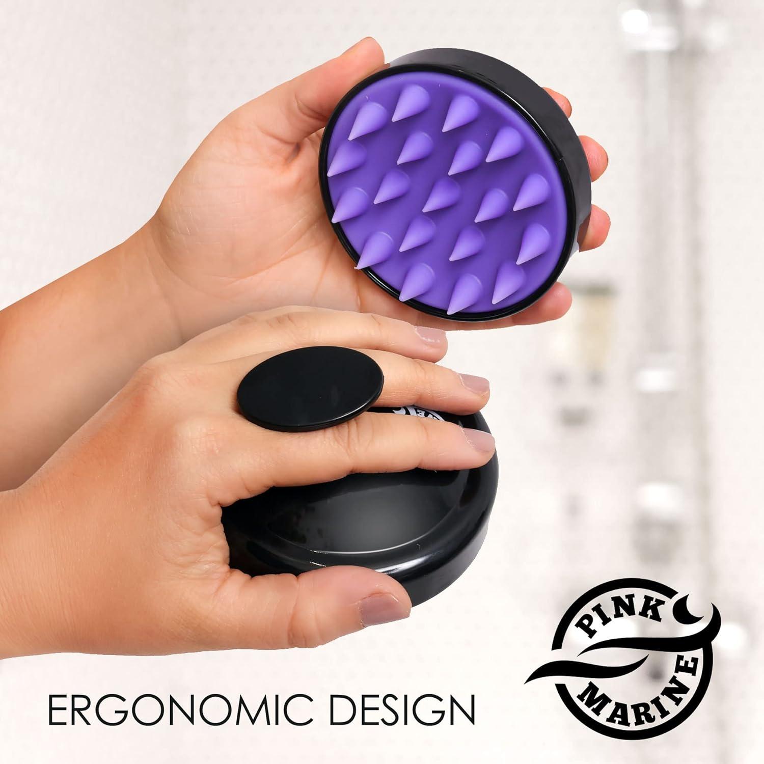 Masajeador de cuero cabelludo Pink Marine - Silicona suave