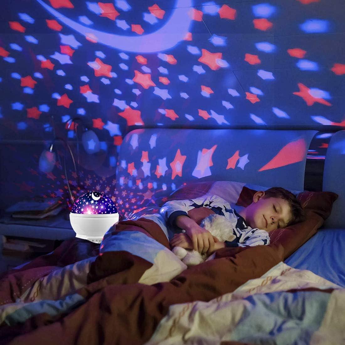 Proyector de Estrellas MOKOQI Luz Nocturna Infantil Blanco