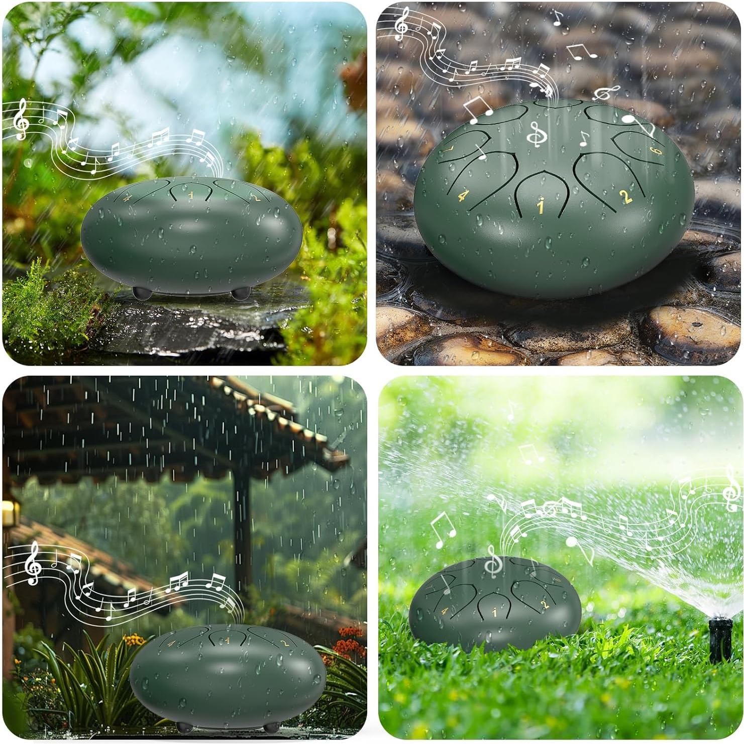 Tambor de Lluvia INNOWARMER 15cm Verde para Jardín Exterior