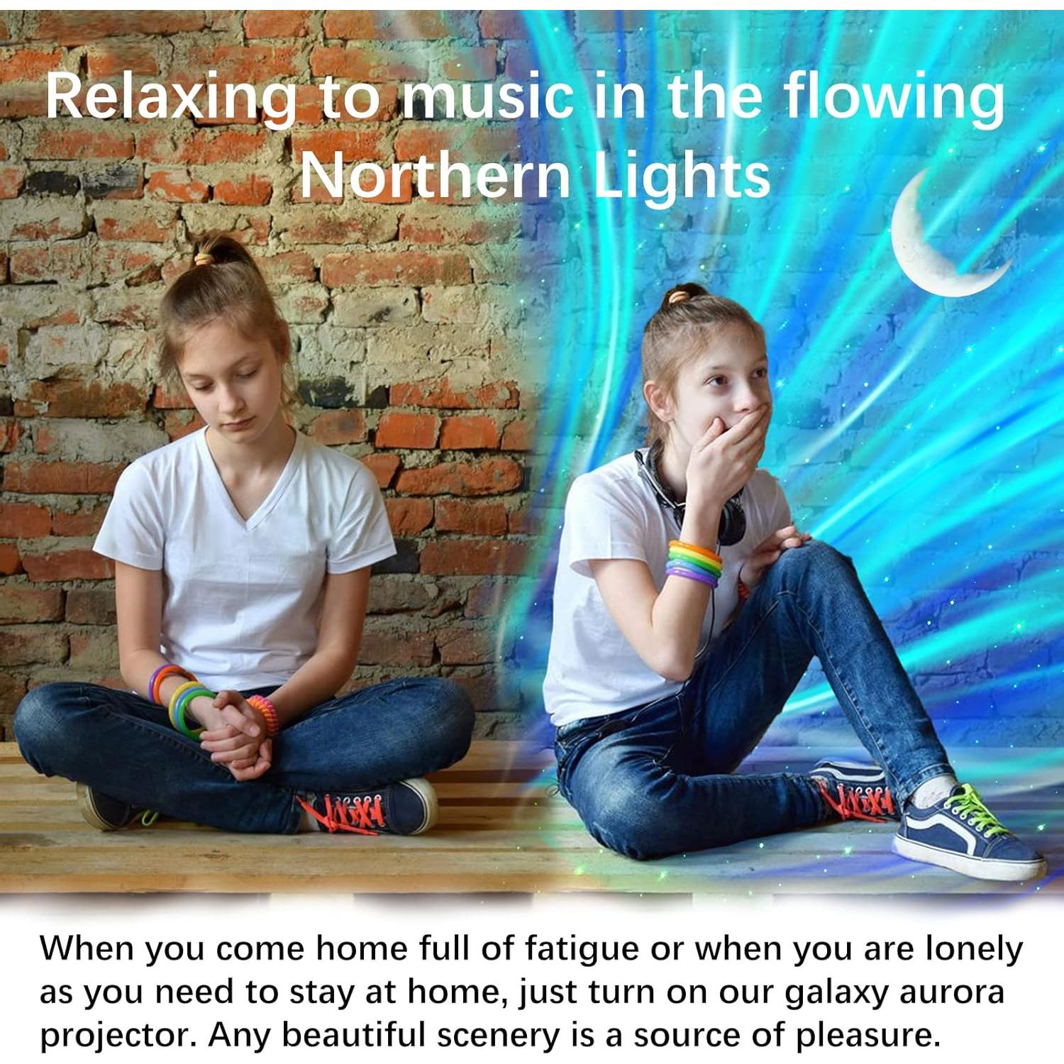 Proyector de Luz Nocturna Cupohus Aurora con Altavoz Bluetooth