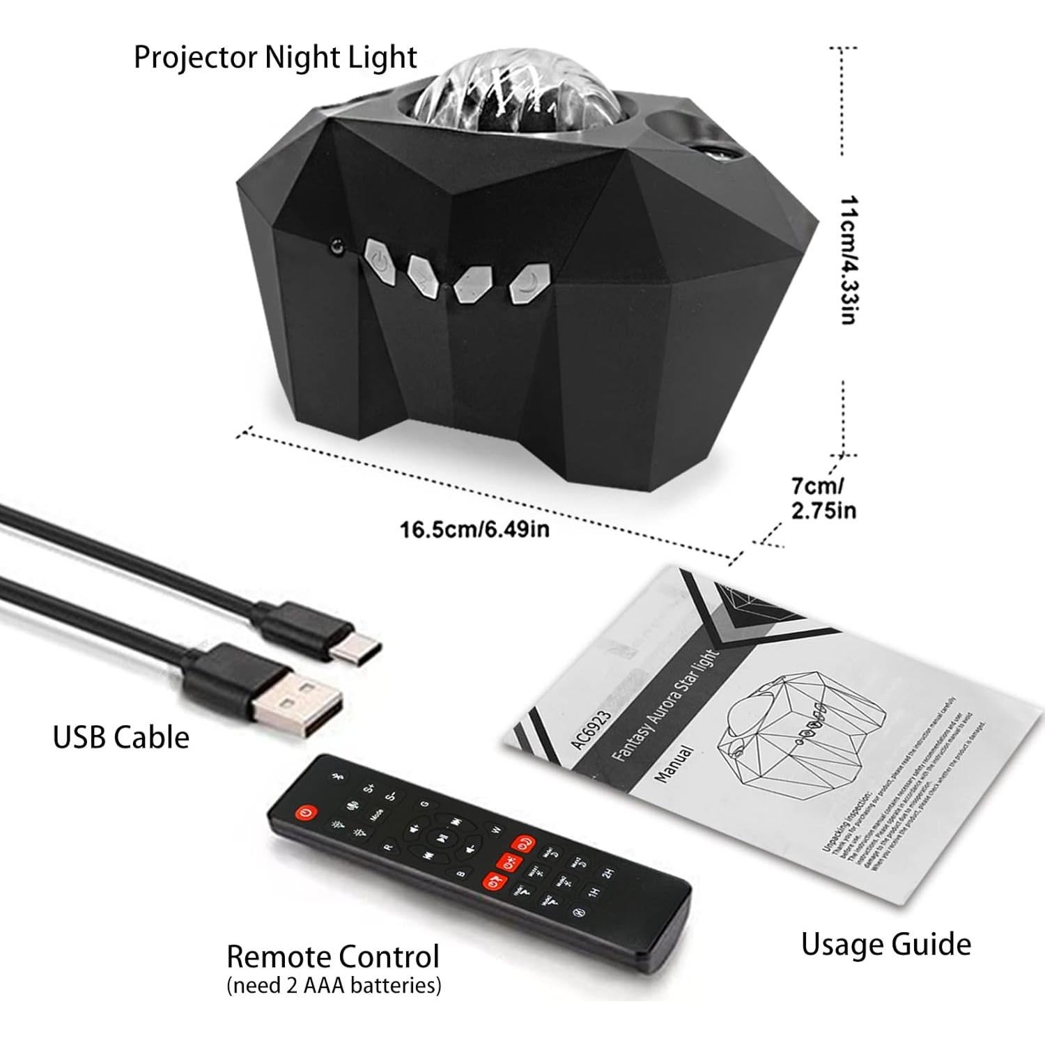 Proyector de Luz Nocturna Cupohus Aurora con Altavoz Bluetooth