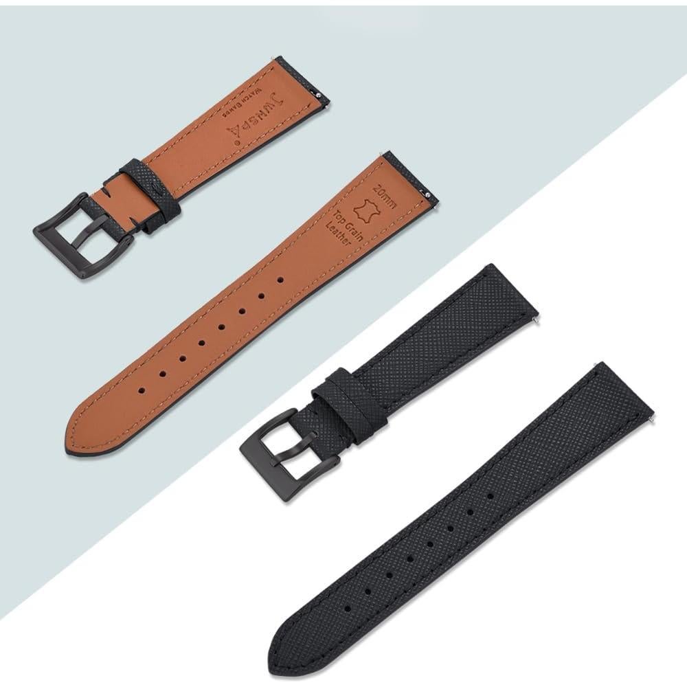 Correa de Reloj de Cuero Genuino JWNSPA 18mm a 24mm