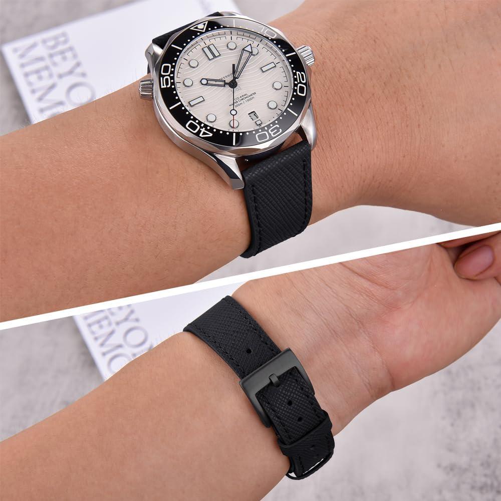 Correa de Reloj de Cuero Genuino JWNSPA 18mm a 24mm