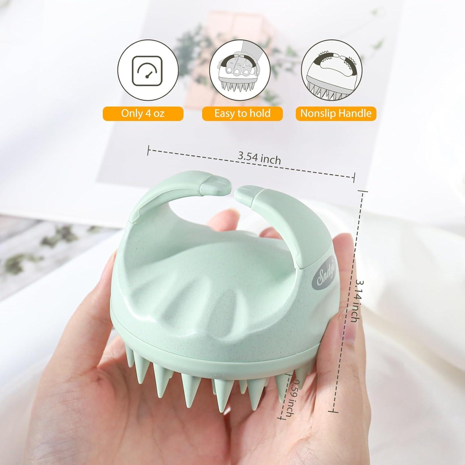 Cepillo Masajeador Sndyi para Cuero Cabelludo Verde