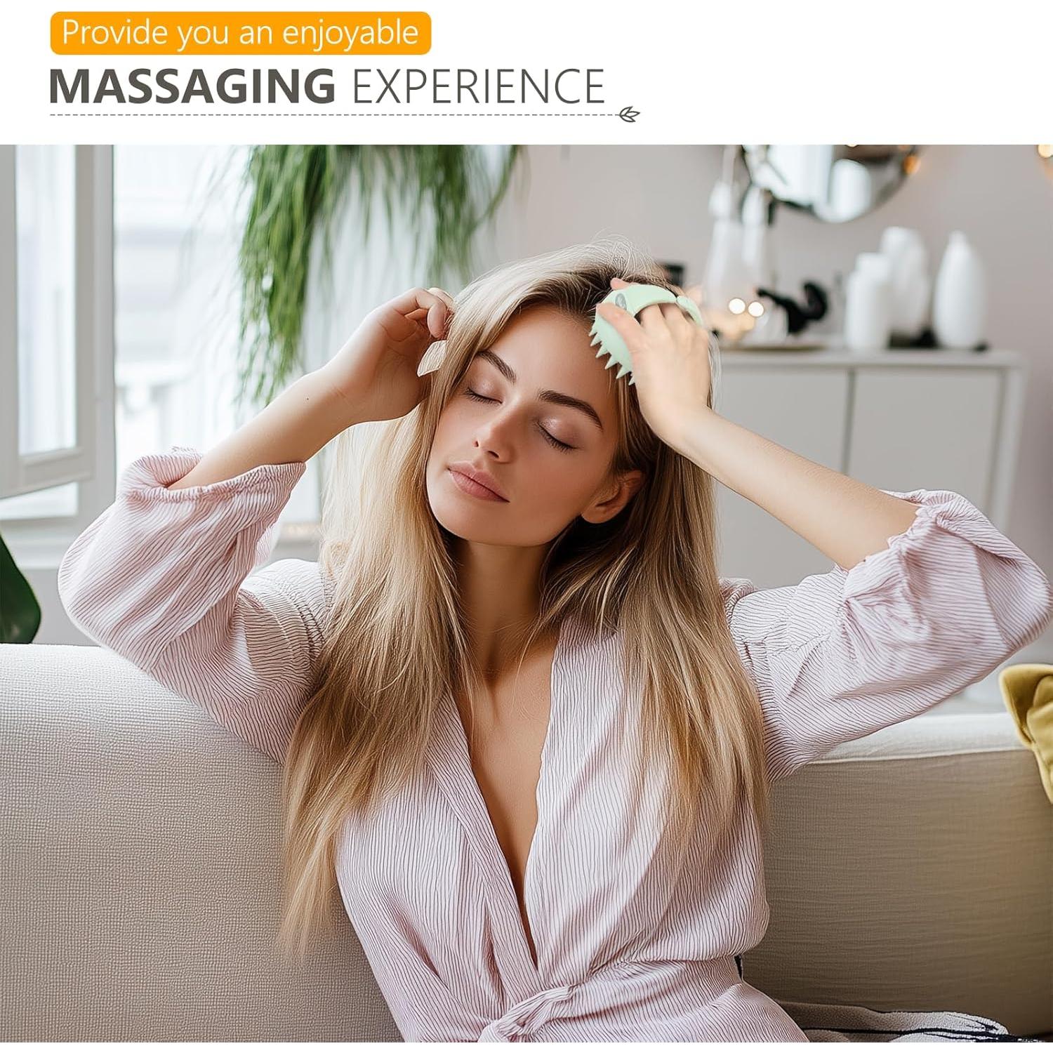 Cepillo Masajeador Sndyi para Cuero Cabelludo Verde