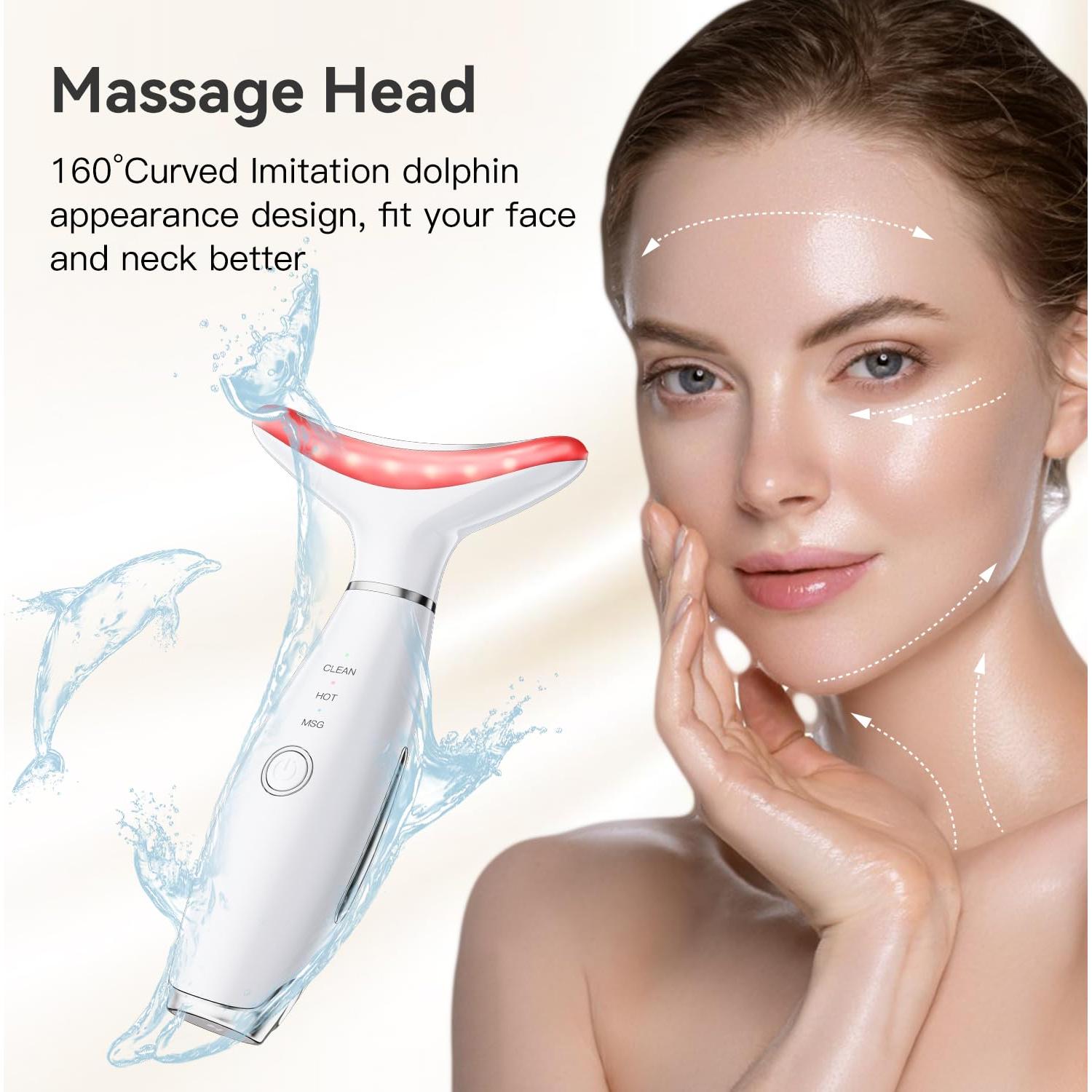 Masajeador Facial Gequip Portátil 3 Modos Cuidado Piel Blanco