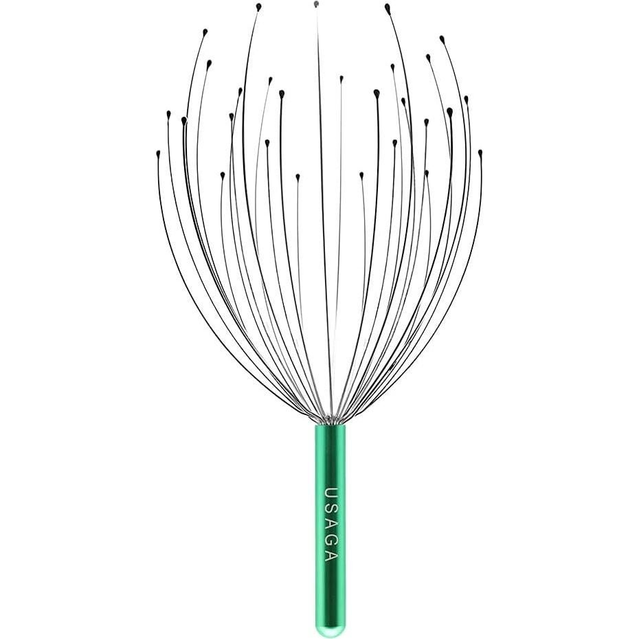 Rascador de Cabeza USAGA 28 Dedos Masajeador Verde