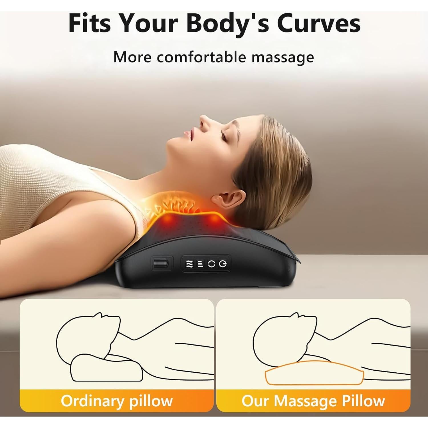 Masajeador de Espalda y Cuello Shiatsu iKristin con Calor