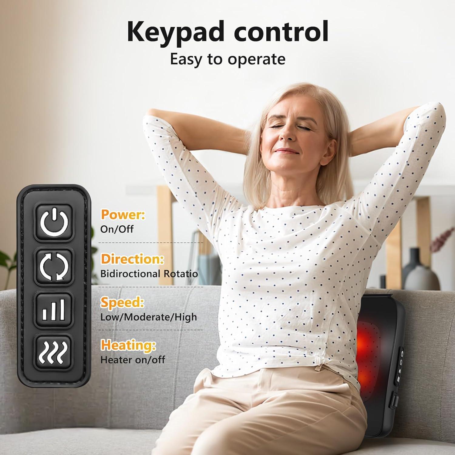 Masajeador de Espalda y Cuello Shiatsu iKristin con Calor